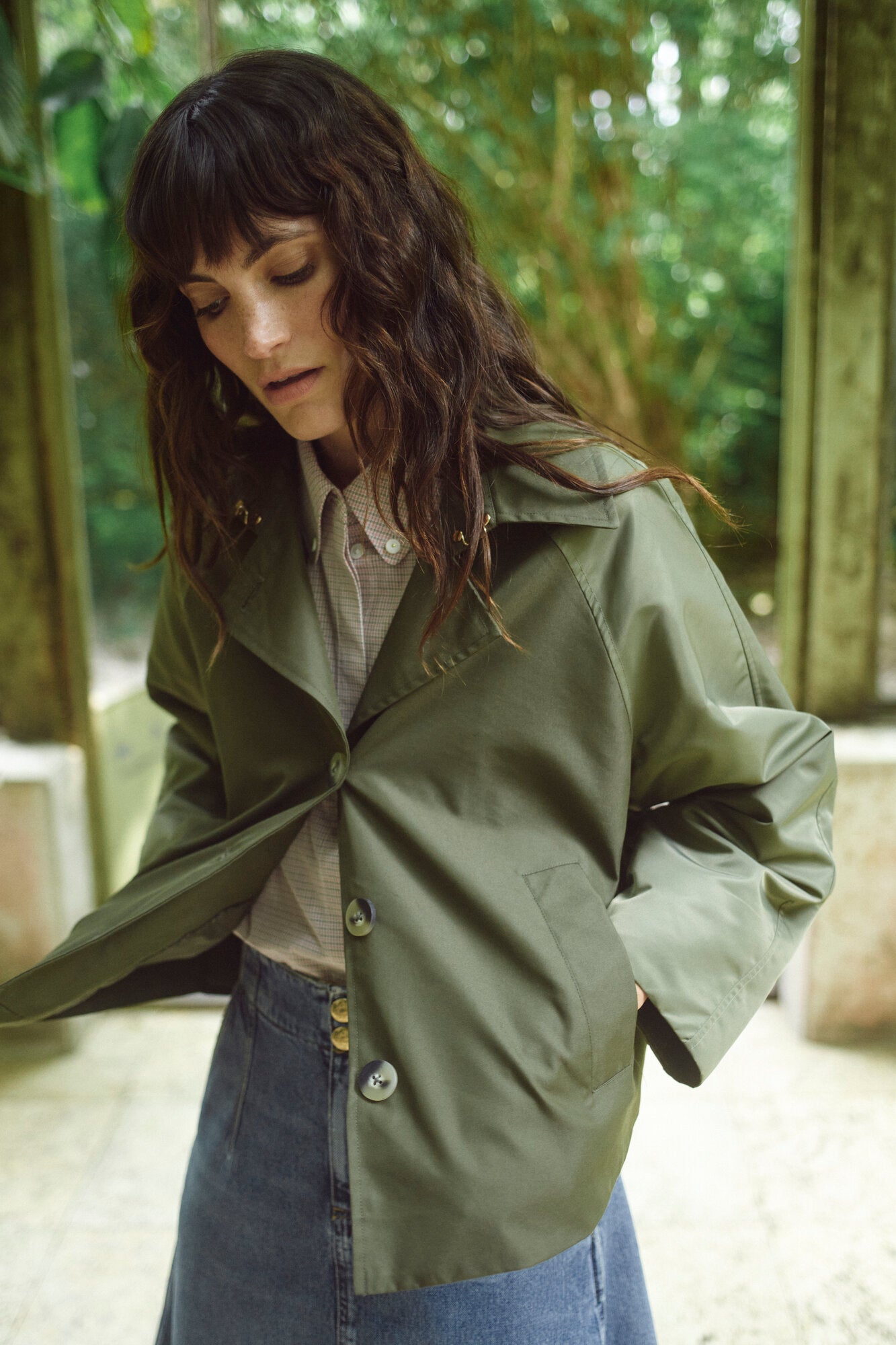 Zyla Neola trenchcoat – Olive Night