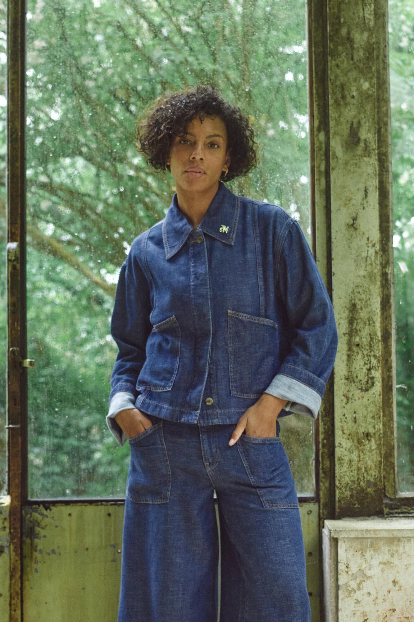 Eyla Arge denimjakke – mørkeblå