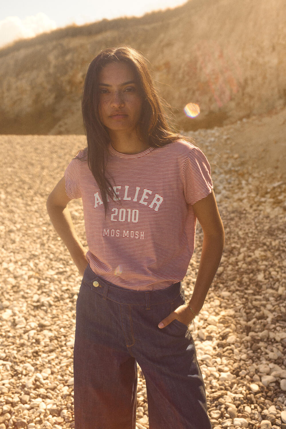 Camp Stripe t-shirt - Cowhide