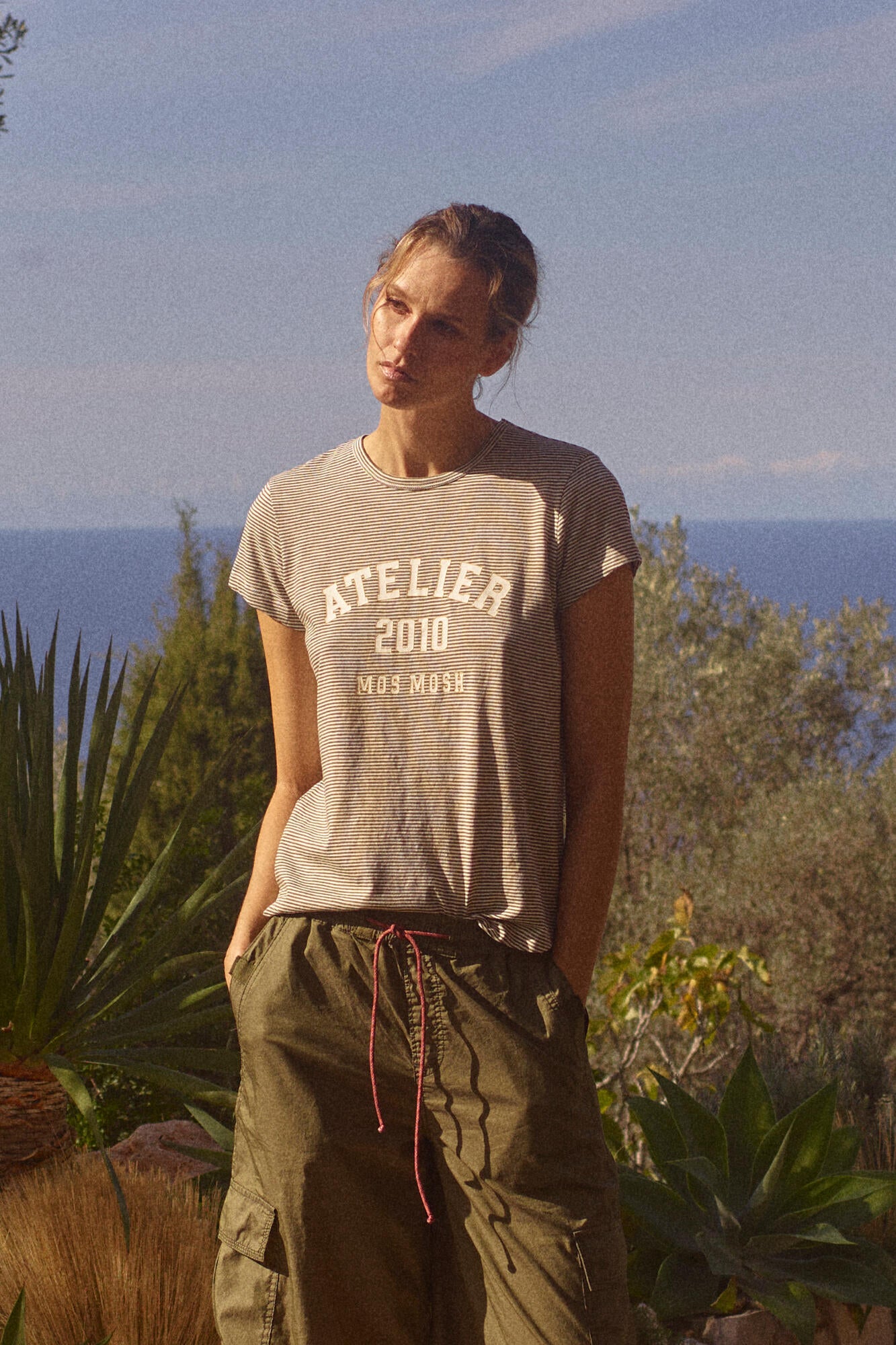 Camp Stripe t-shirt - Burnt Olive