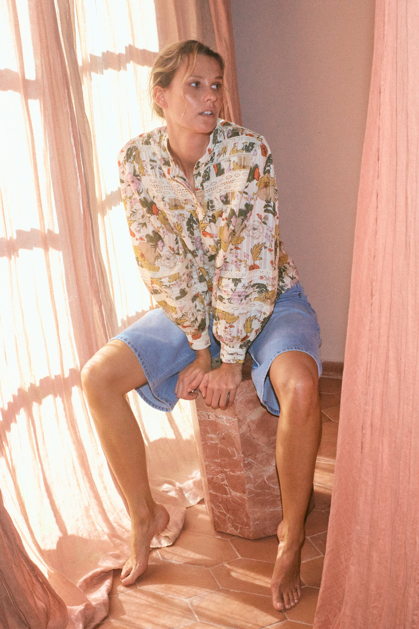 Mathilde Urban denimshorts - lyseblå