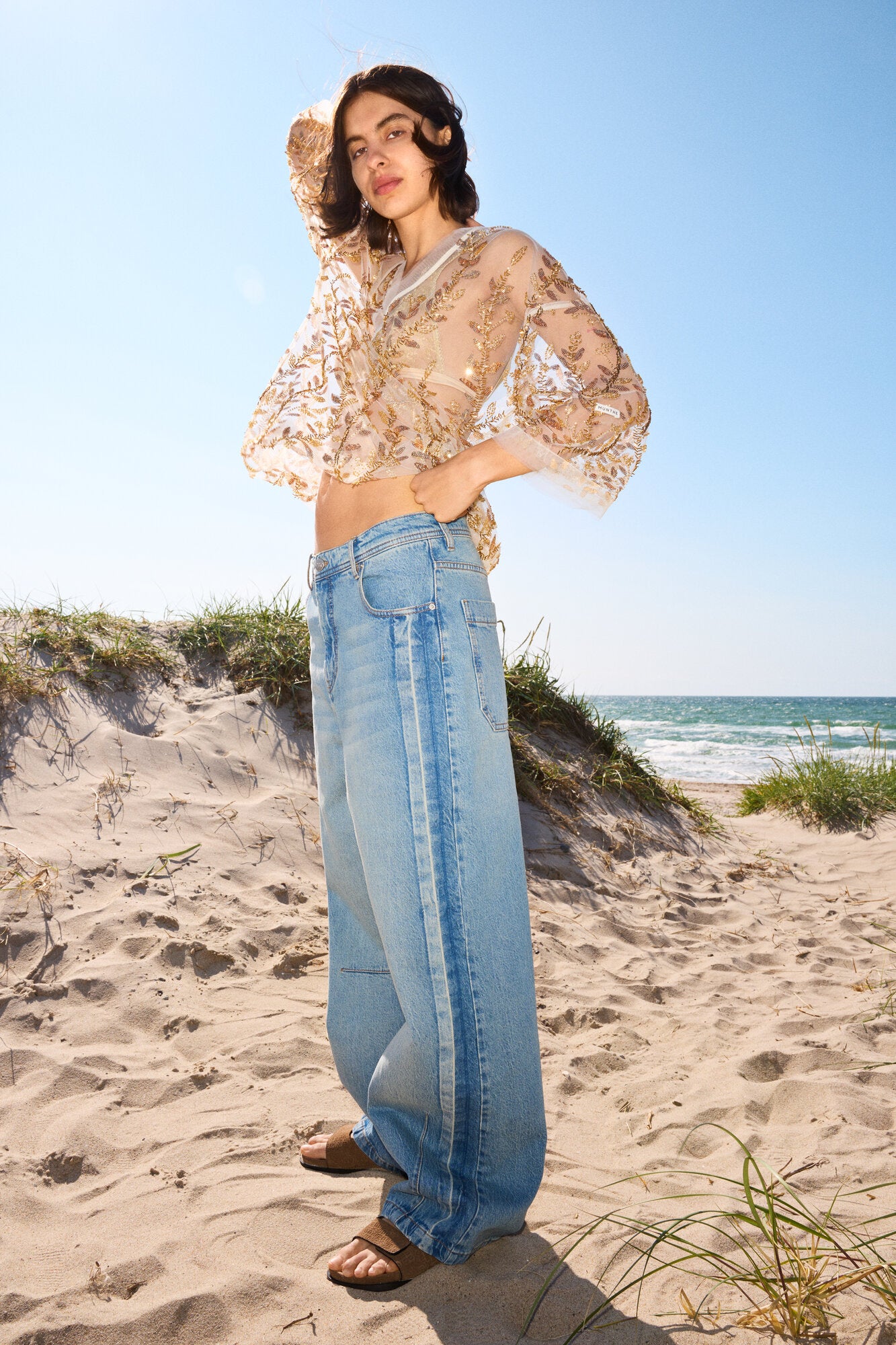 Babur top - guldfarvet