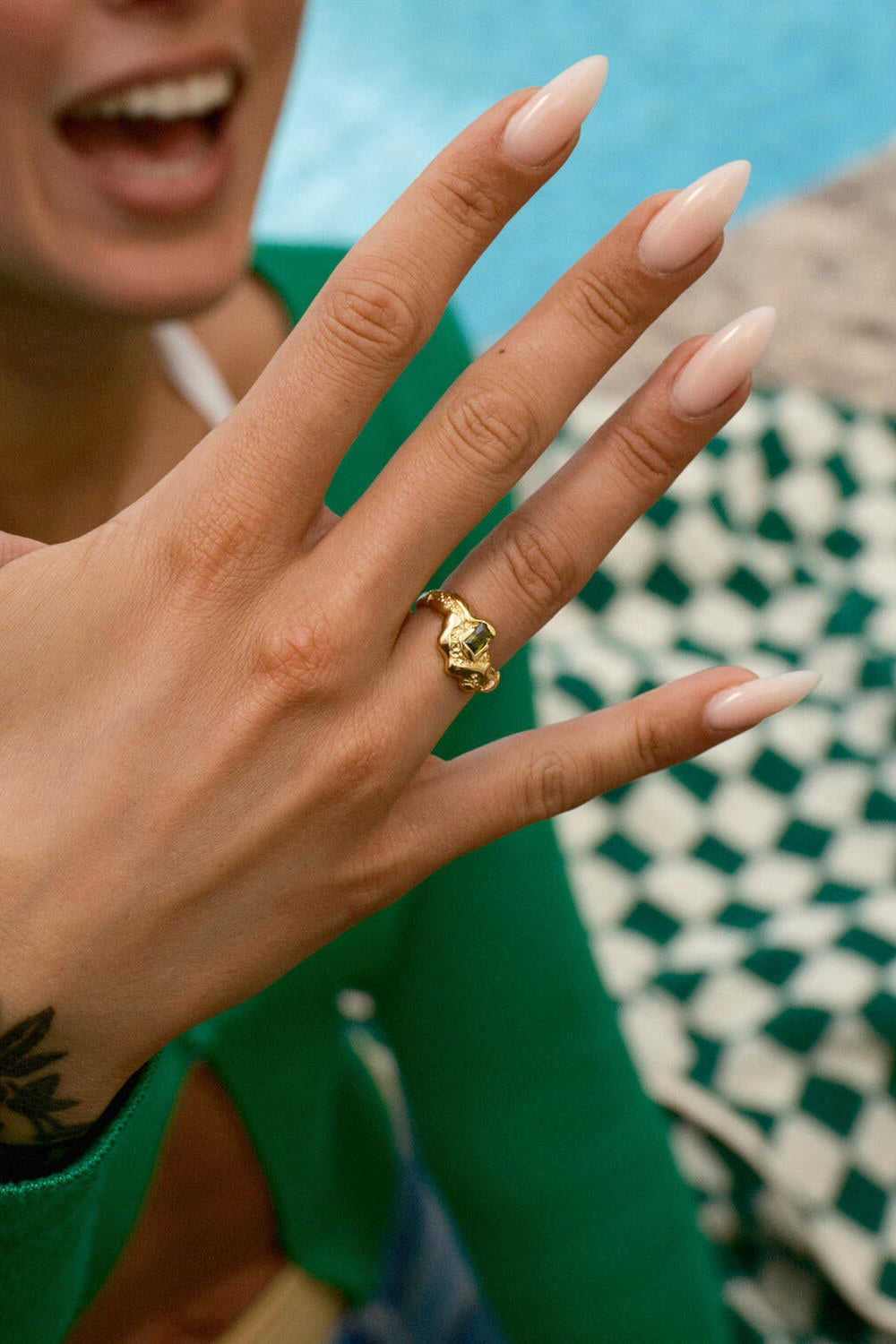 Medium contrast ring - forgyldt