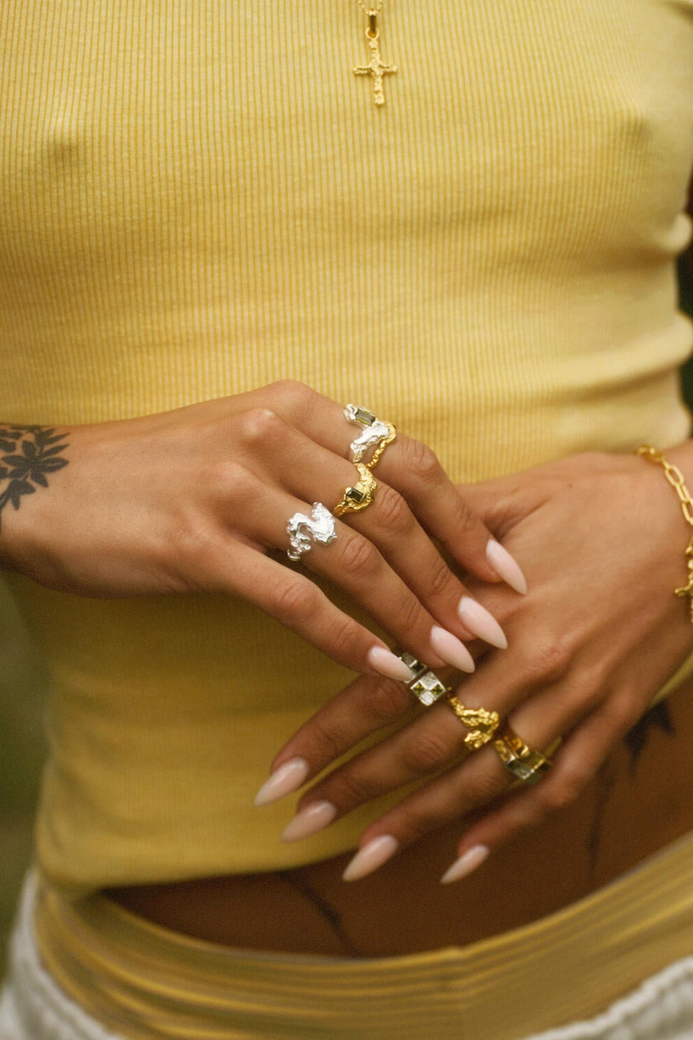 Medium contrast ring - forgyldt