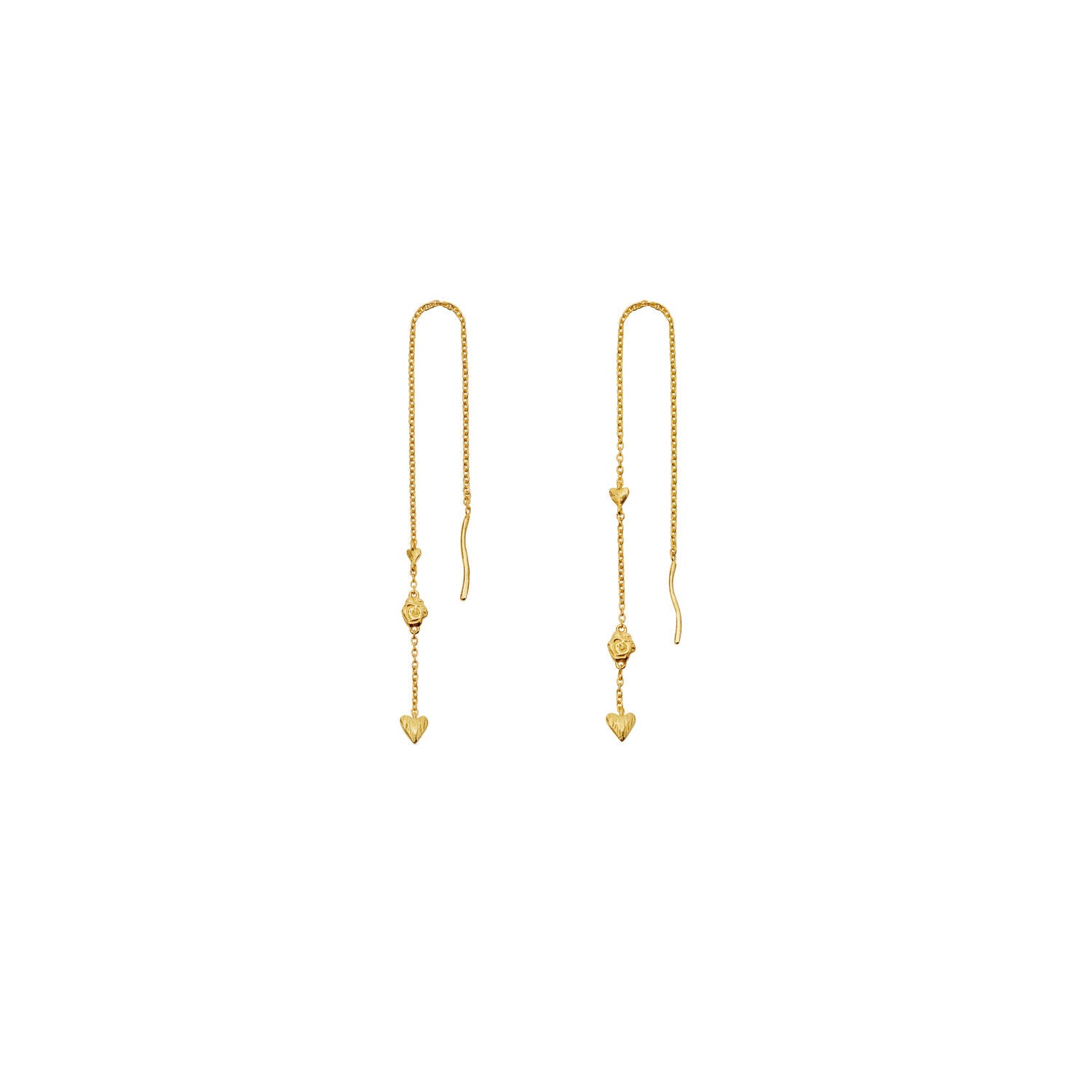 Milia hængeøreringe - forgyldt