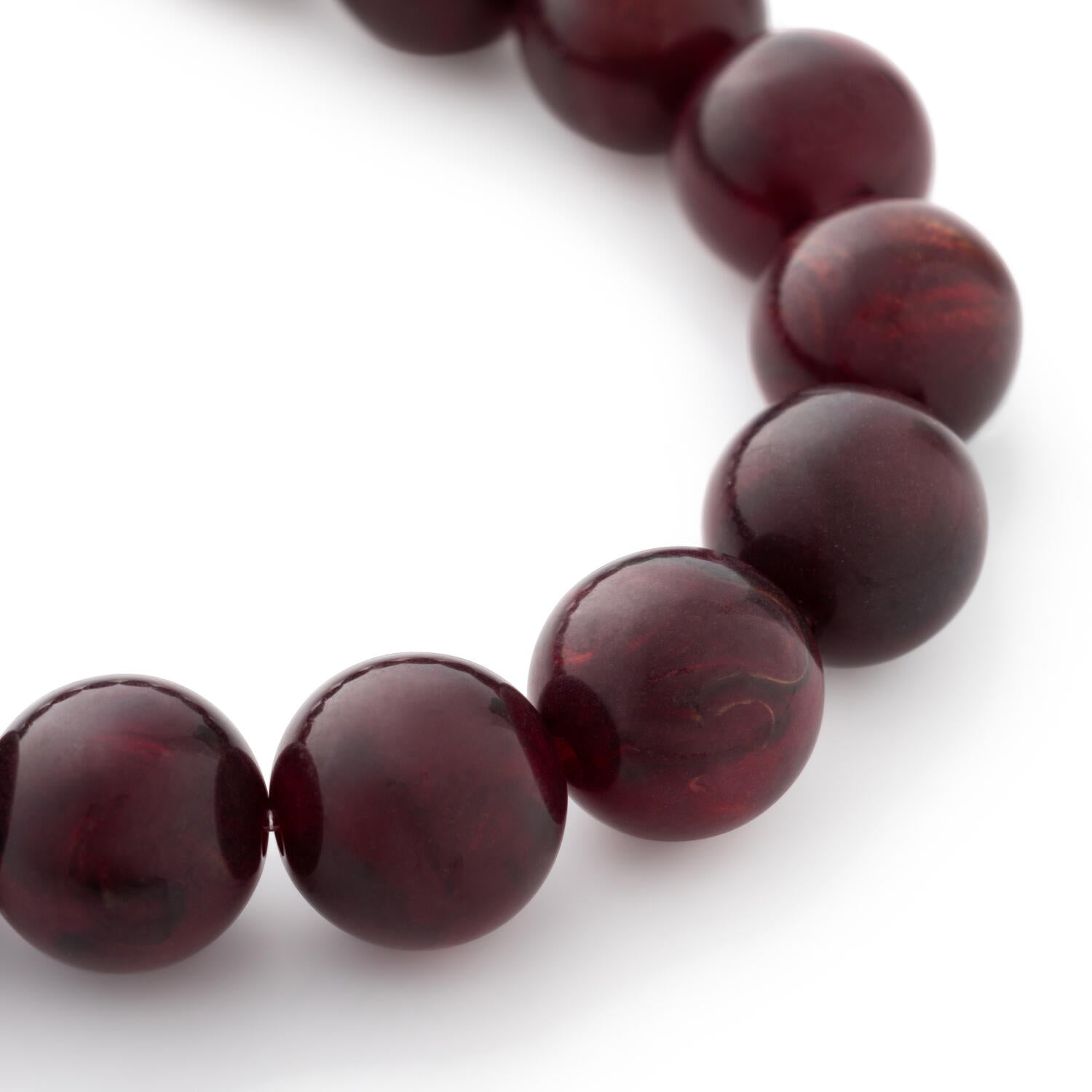 Mini Beads Flex armbånd - Bordeaux Marble