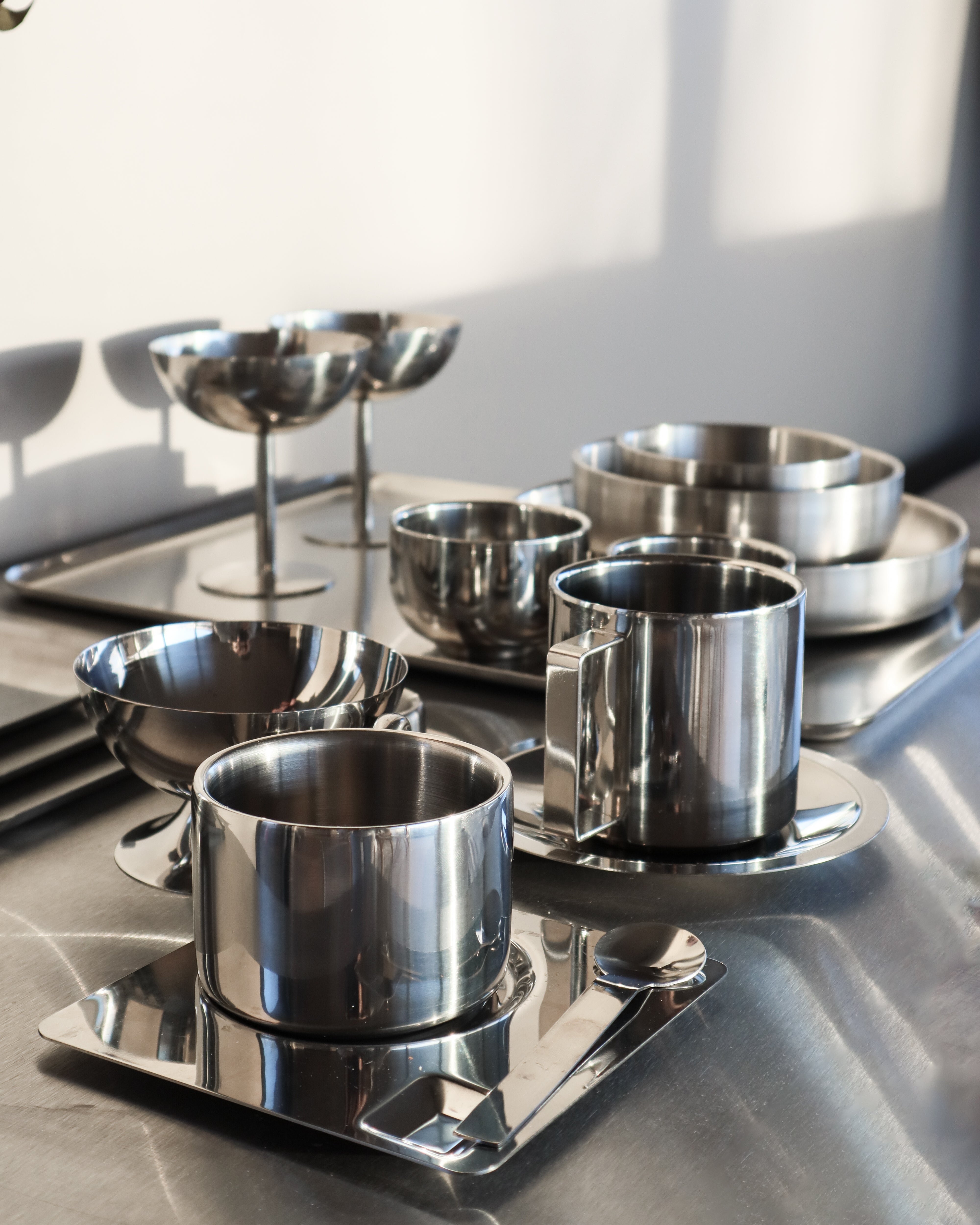 Stål Ice skål - Tall