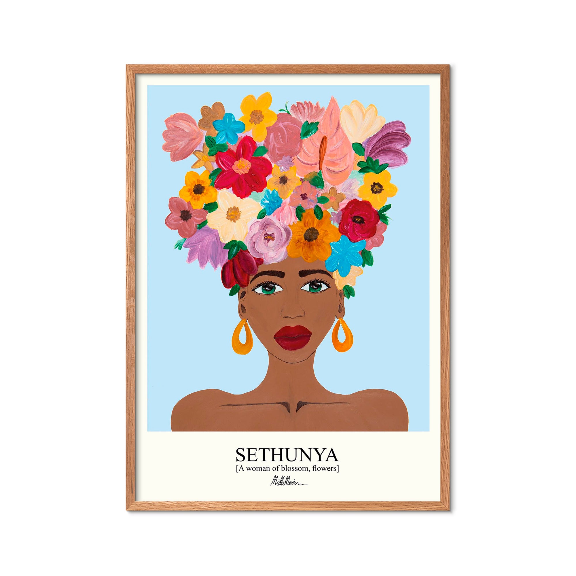 Morais Artworks Sethunya plakat - Blue