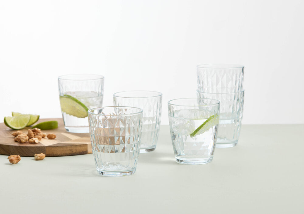 Mosaik drikkeglas, 34 cl - 6 stk.