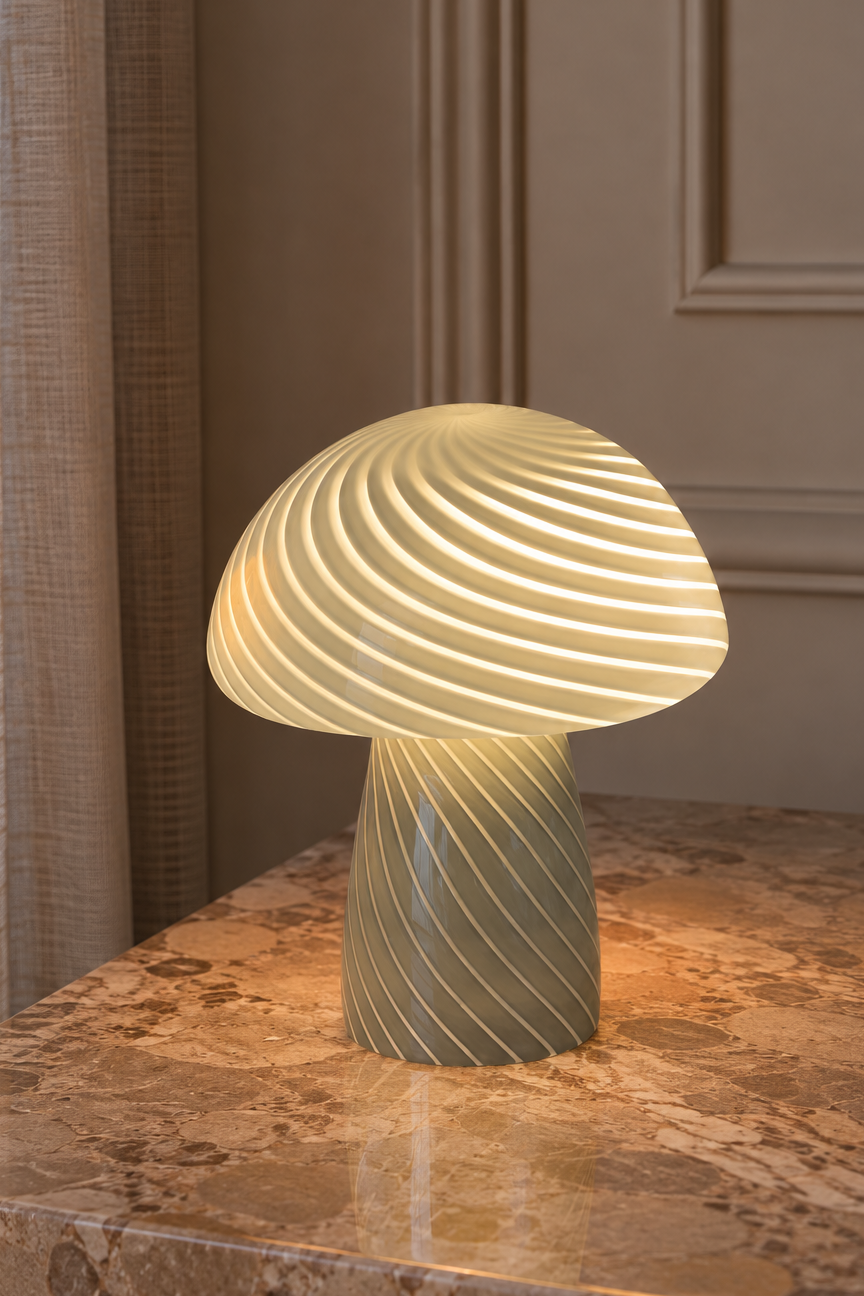 Mushroom bordlampe – Mørkegrøn