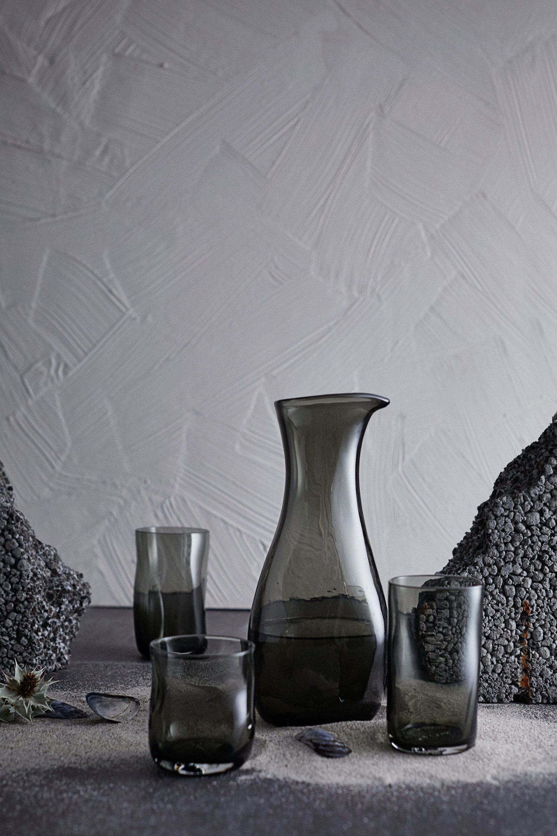 Glas Furo stort, 4 stk. - Røget