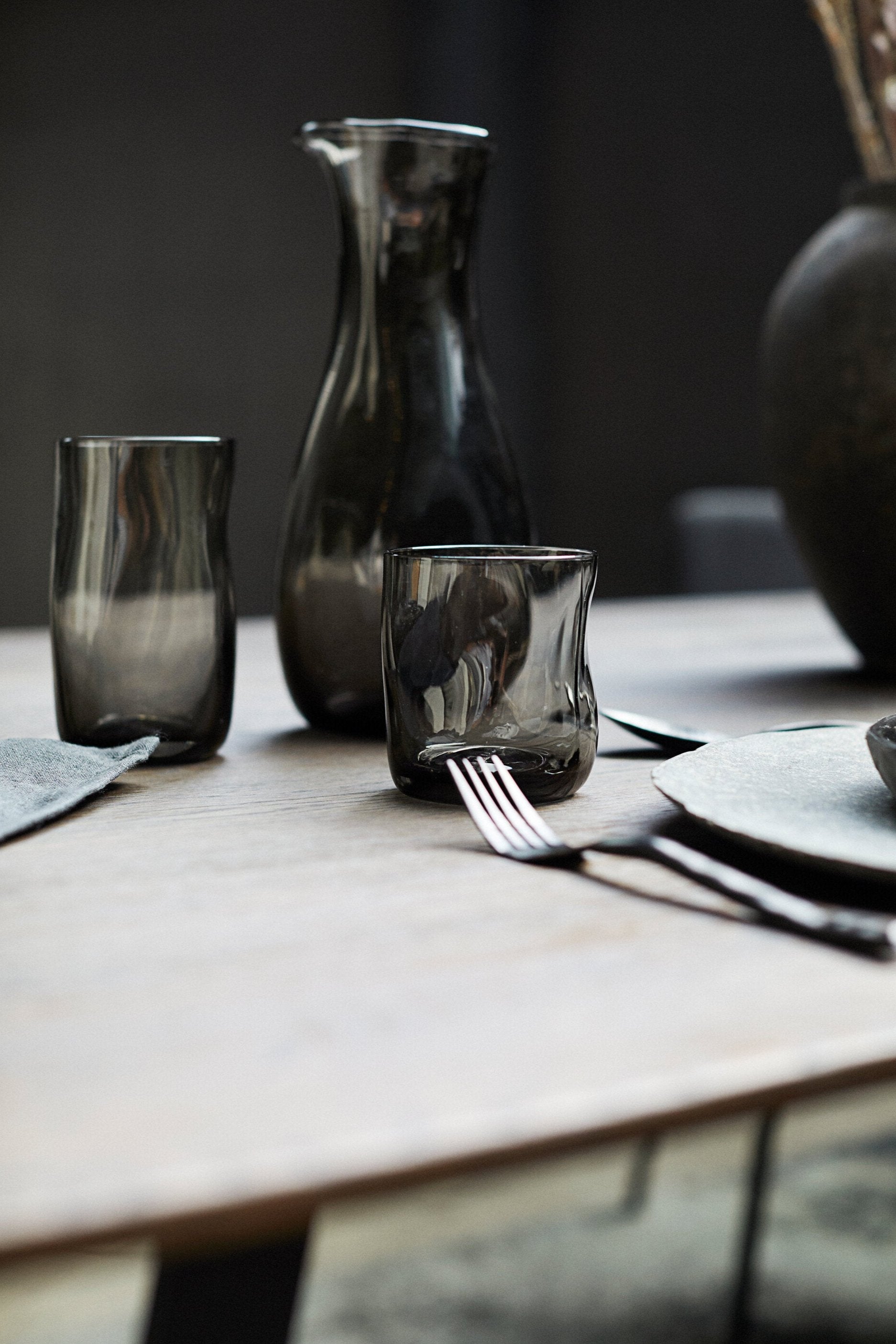 Glas Furo stort, 4 stk. - Røget