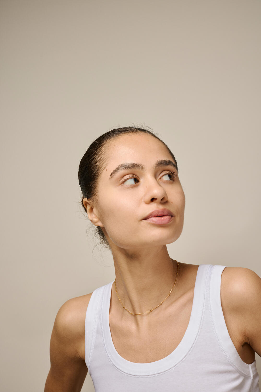 Beaded Chain halskæde - forgyldt