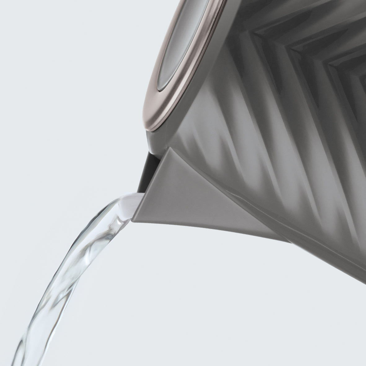 Groove elkedel - grå