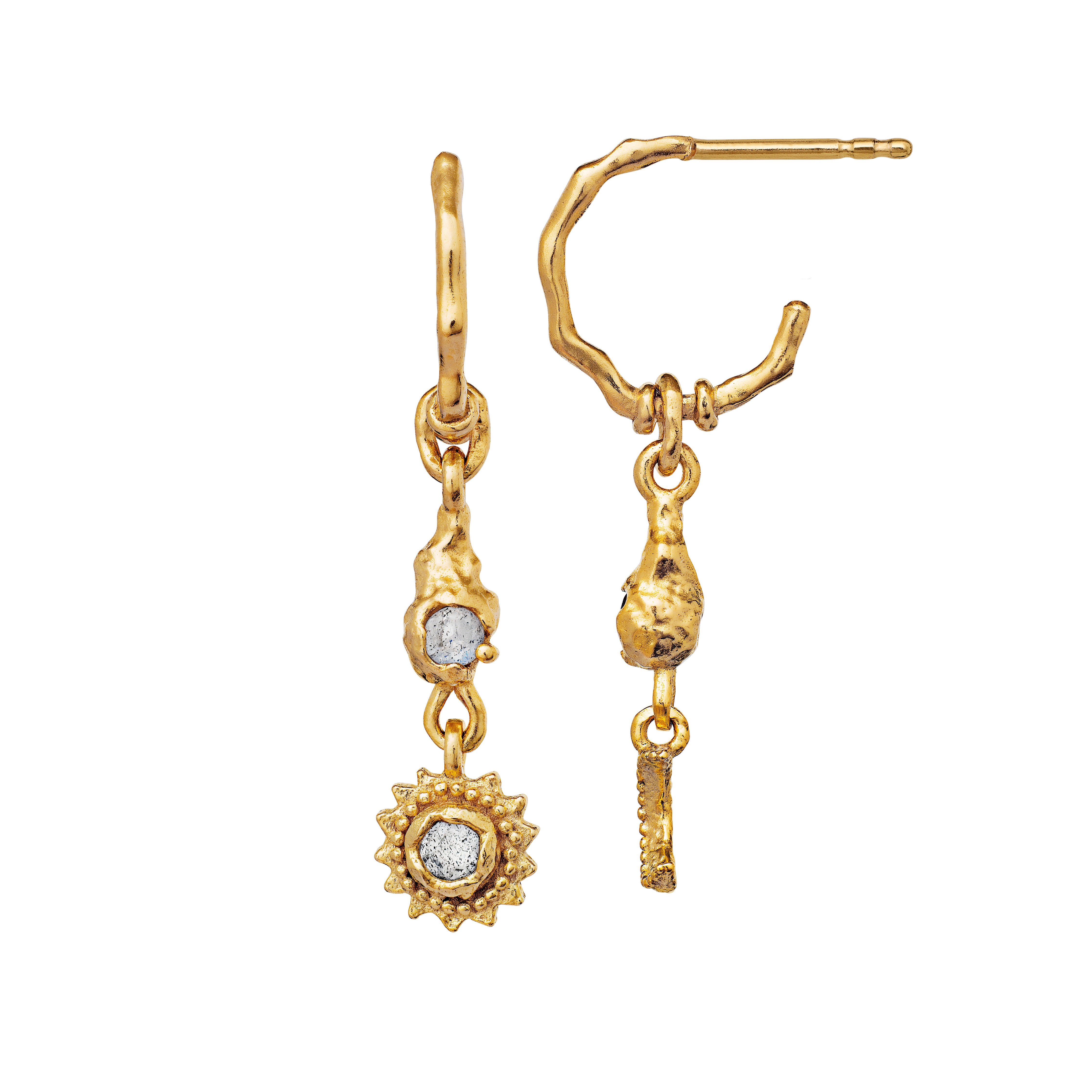 Ember øreringe - 18 karat forgyldt