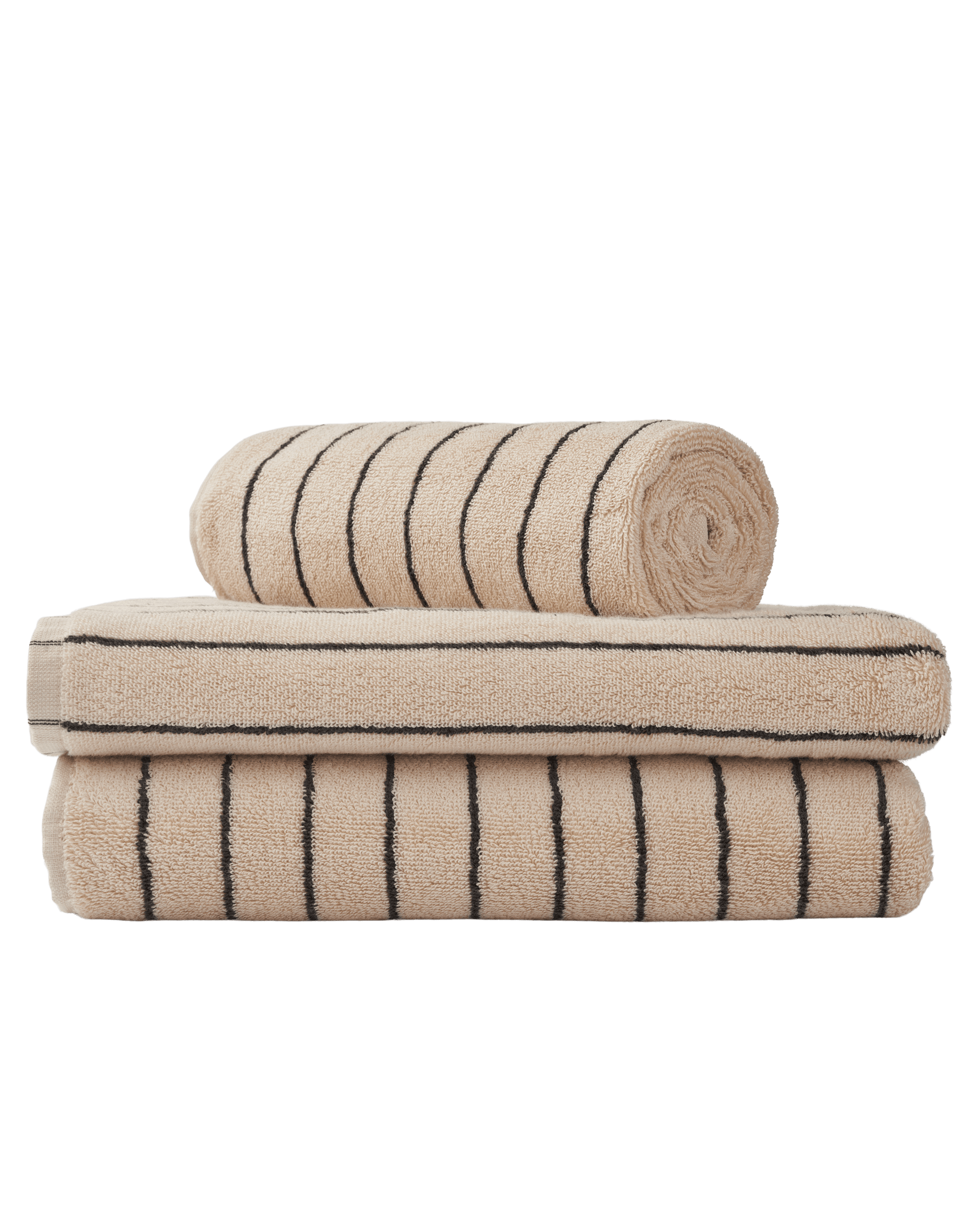 Naram håndklæde - creme & ink