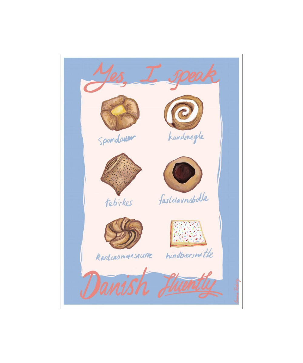 Emma Forsberg Fluent Danish plakat - A5