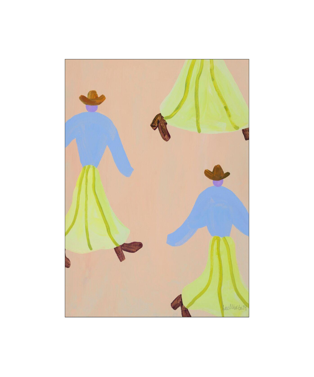 The Poster Club x Lise Uhrskov Dancing Cowgirls plakat - 50x70 cm