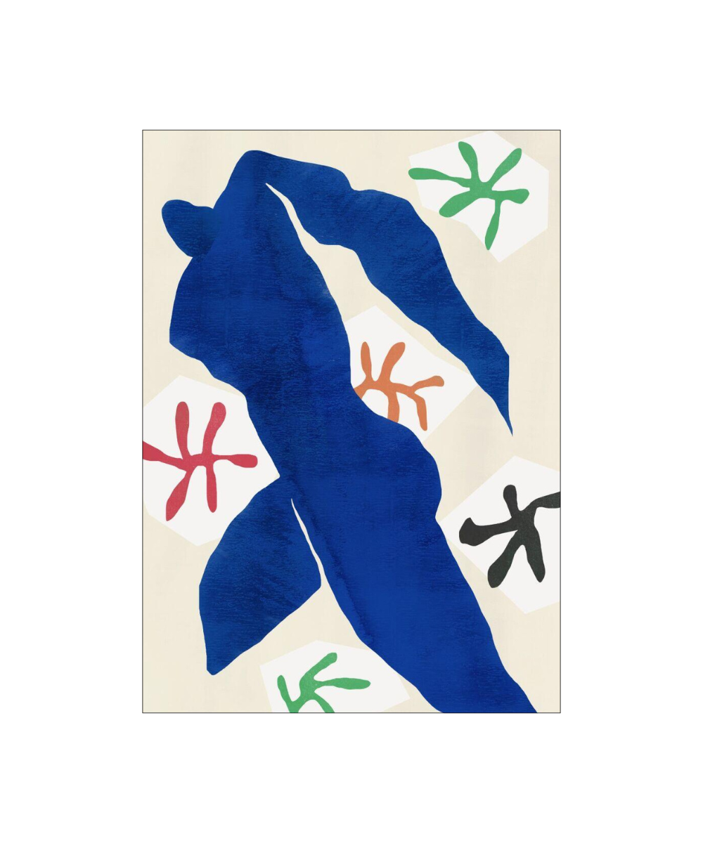 Little Dean Abstract Blue Figure plakat - A5