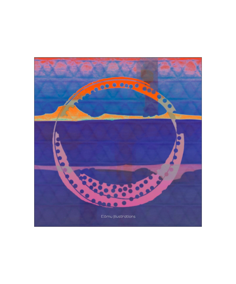 Fōmu illustrations Textures Orange plakat - 50x50 cm