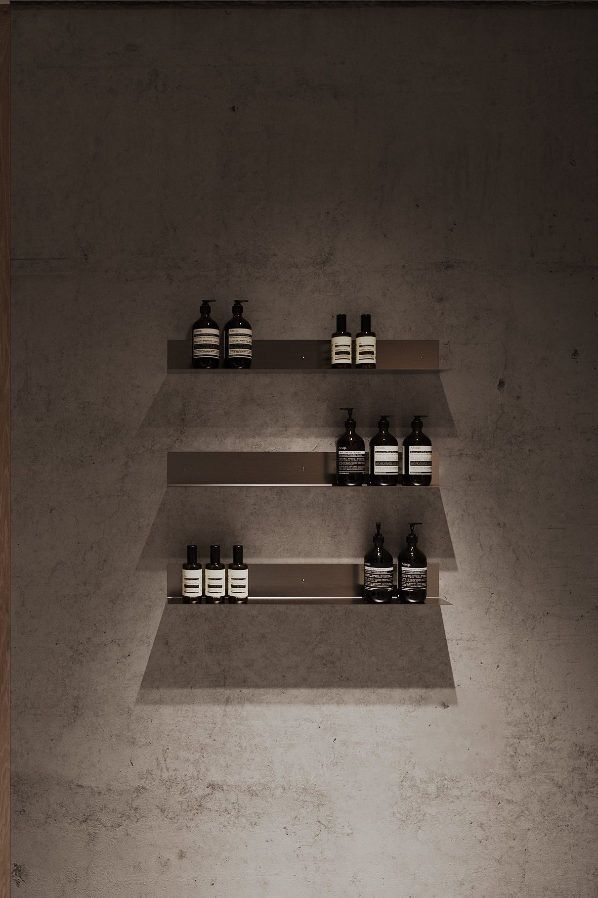 Hylde, L80cm - børstet rustfrit stål