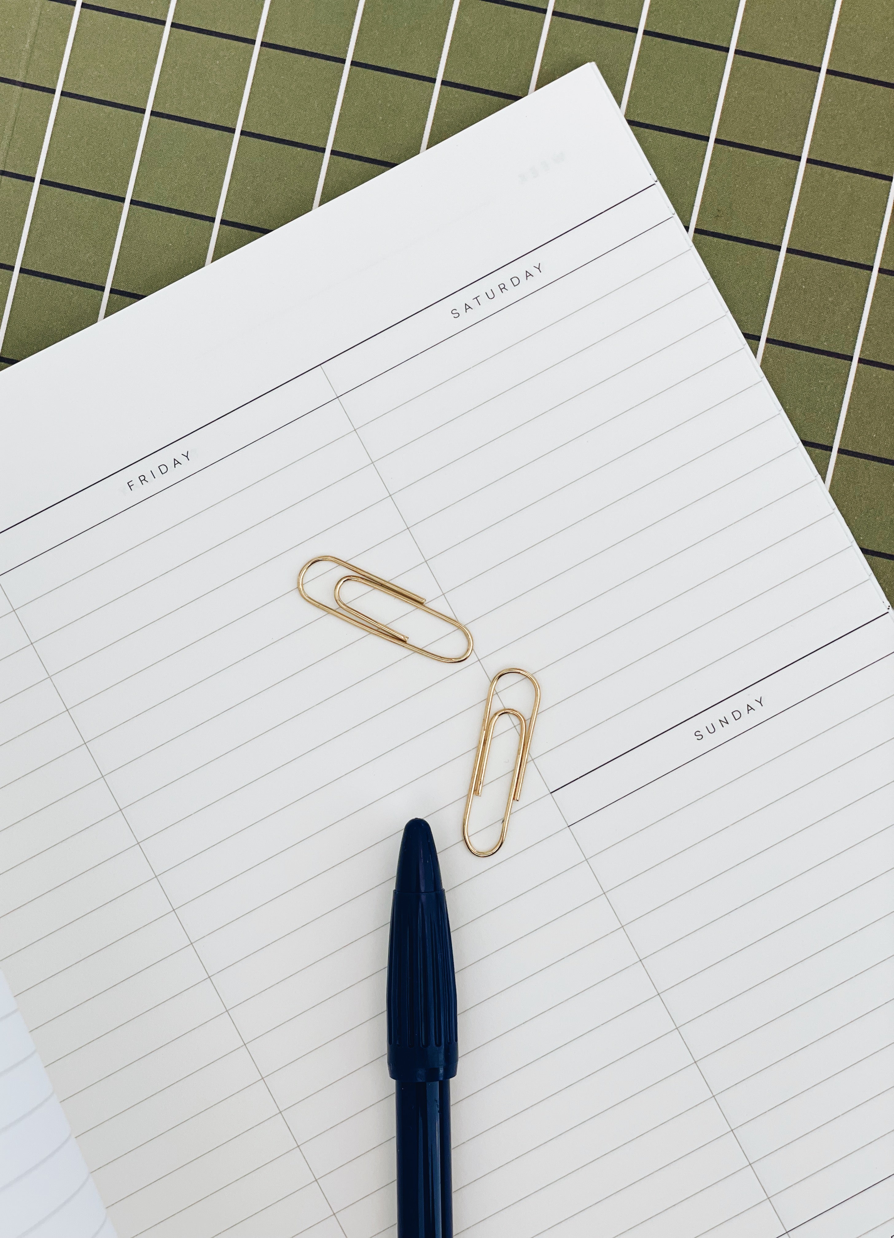 MILO Weekly Planner bog - Light Gray