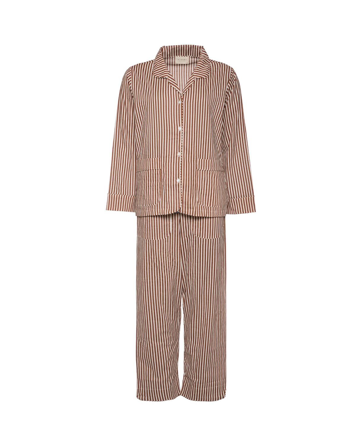 Nuit pyjamassæt - Brown Stripes