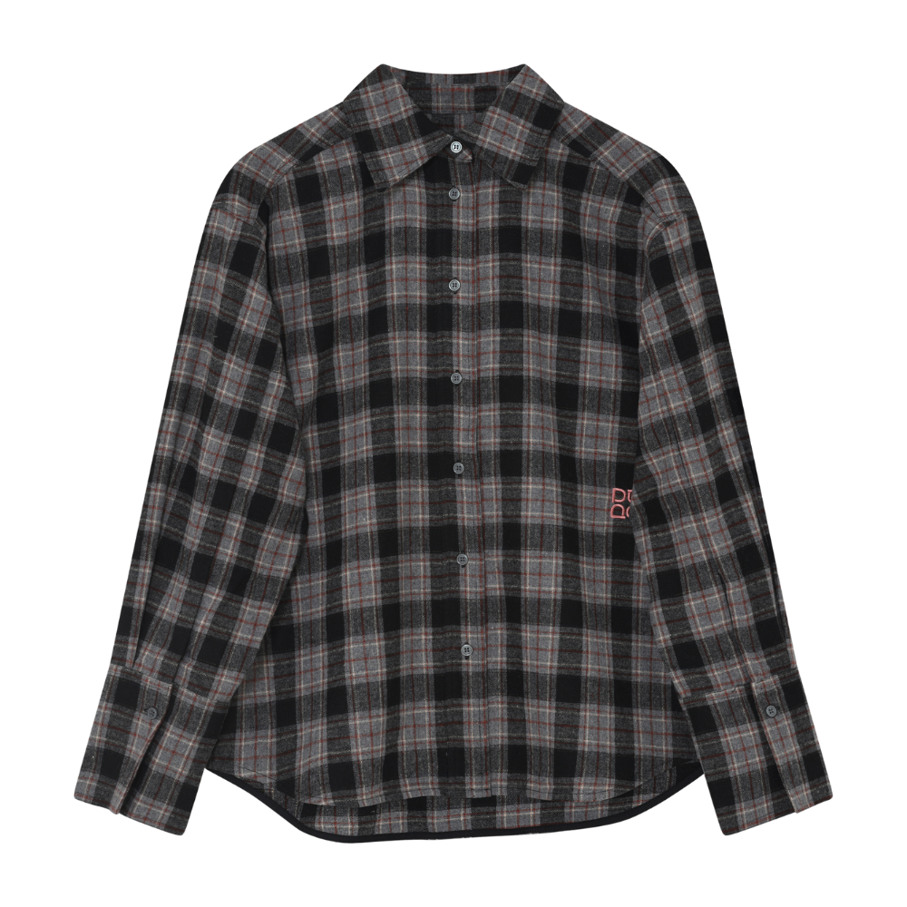 Henri Flannel Luxe skjorte - 194104 EBONY