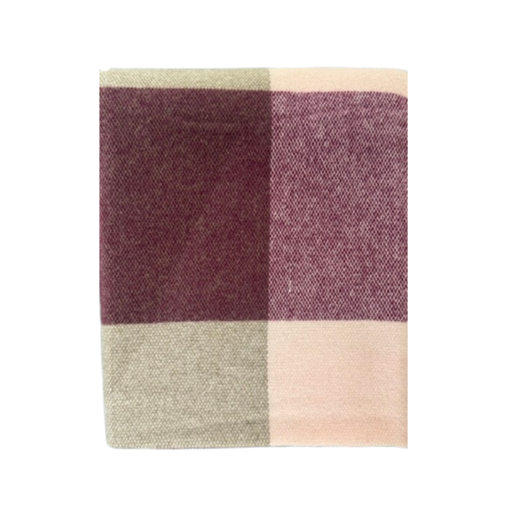 Magda uldtæppe - Bordeaux Rosa