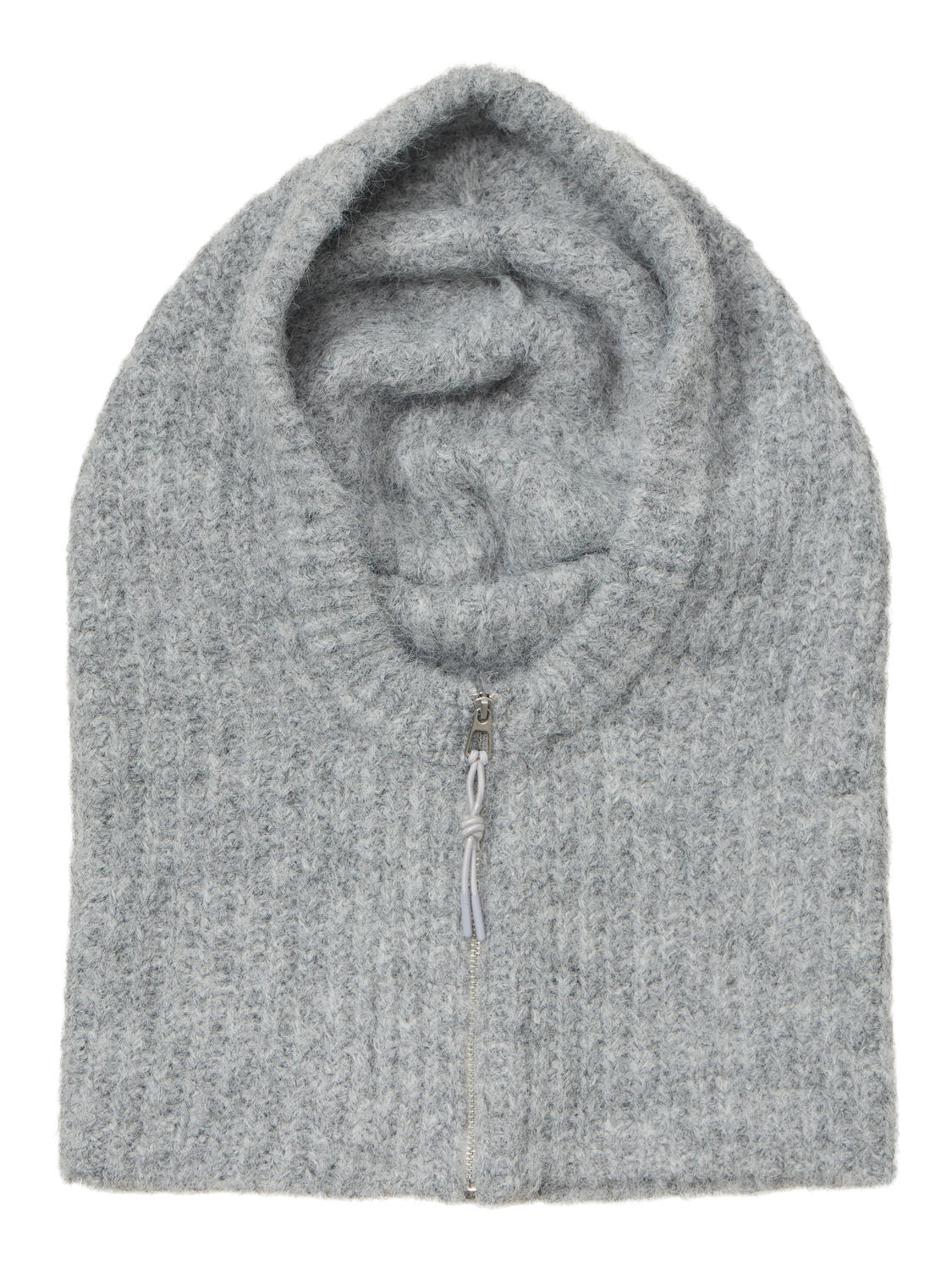 Milu Zip balaclava – Light Grey Melange
