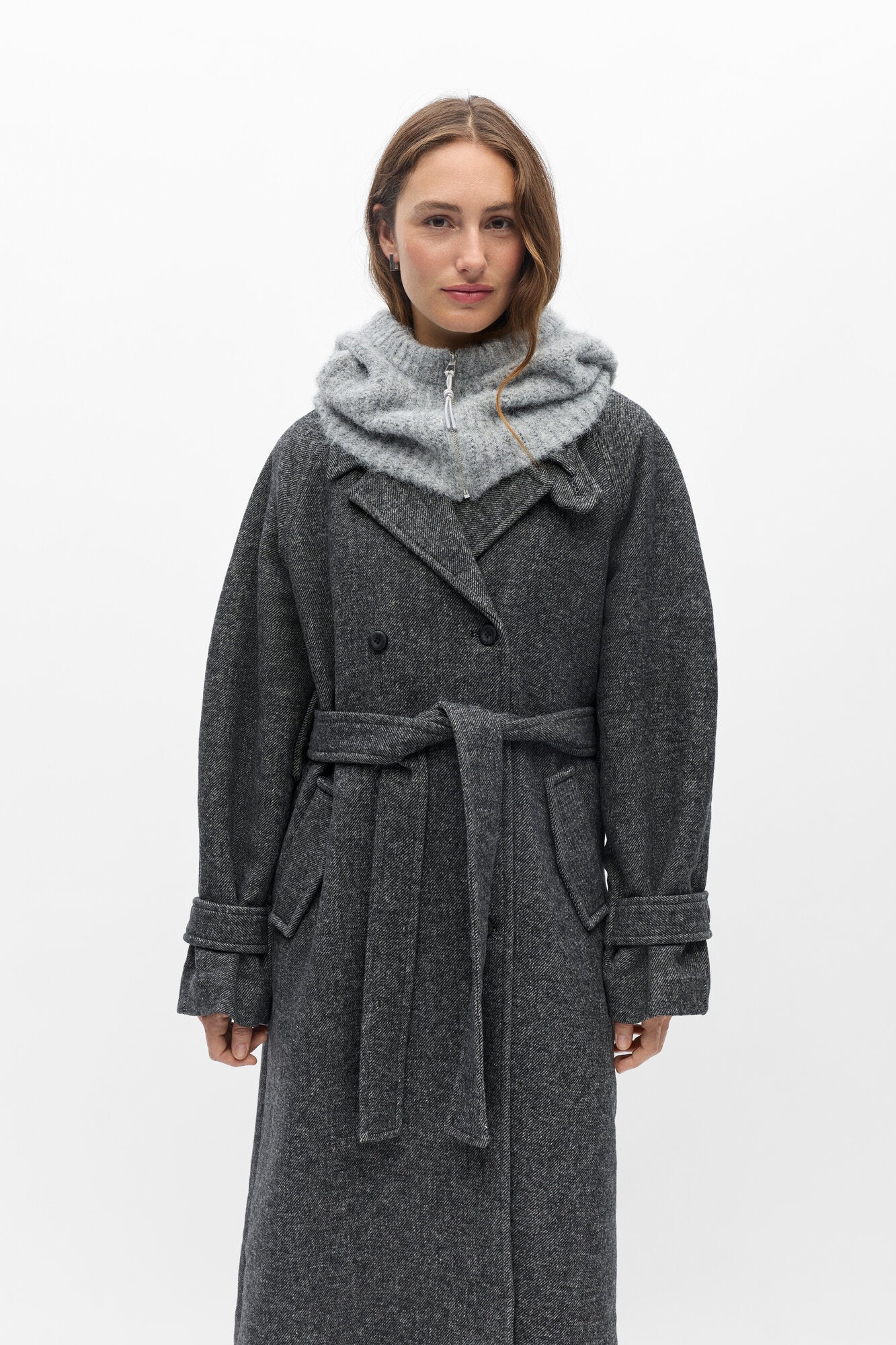 Milu Zip balaclava – Light Grey Melange