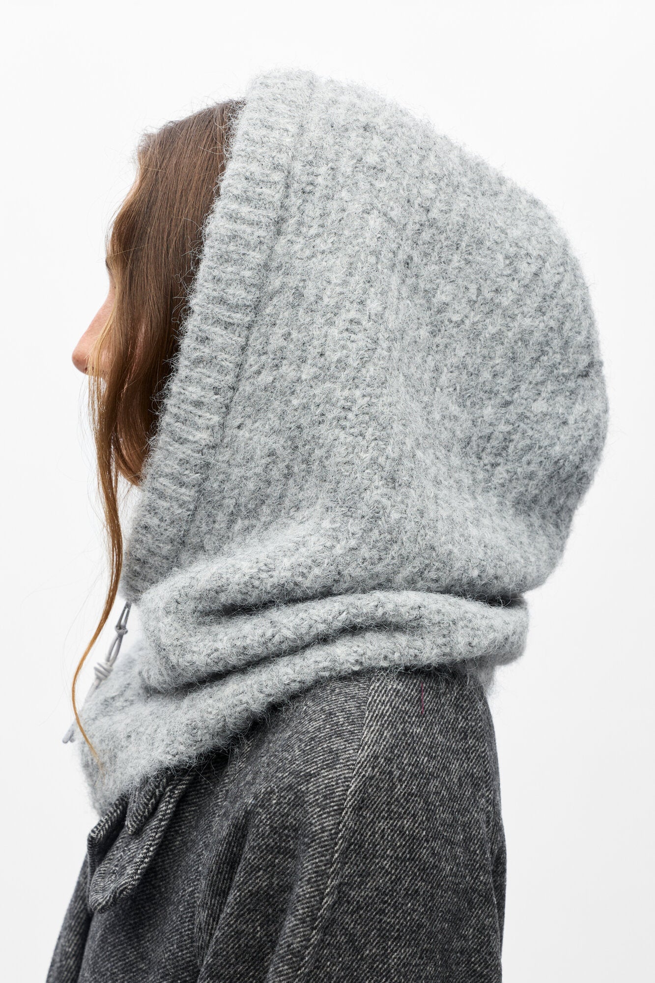 Milu Zip balaclava – Light Grey Melange