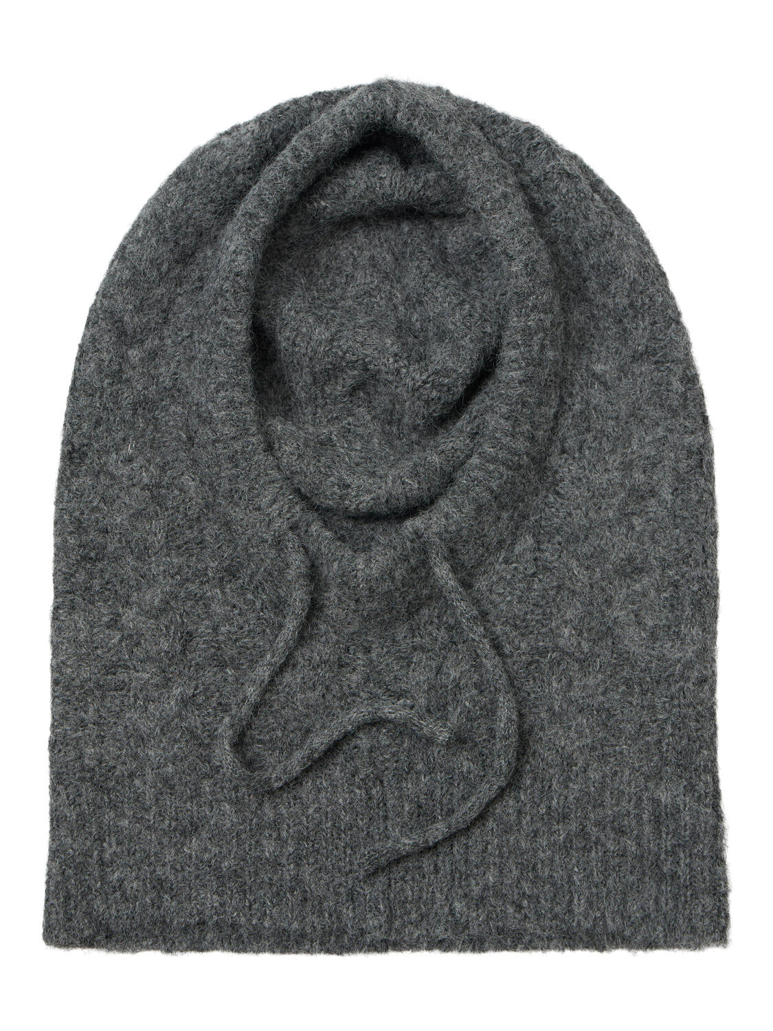 Milu Cable balaclava – Medium Grey Melange