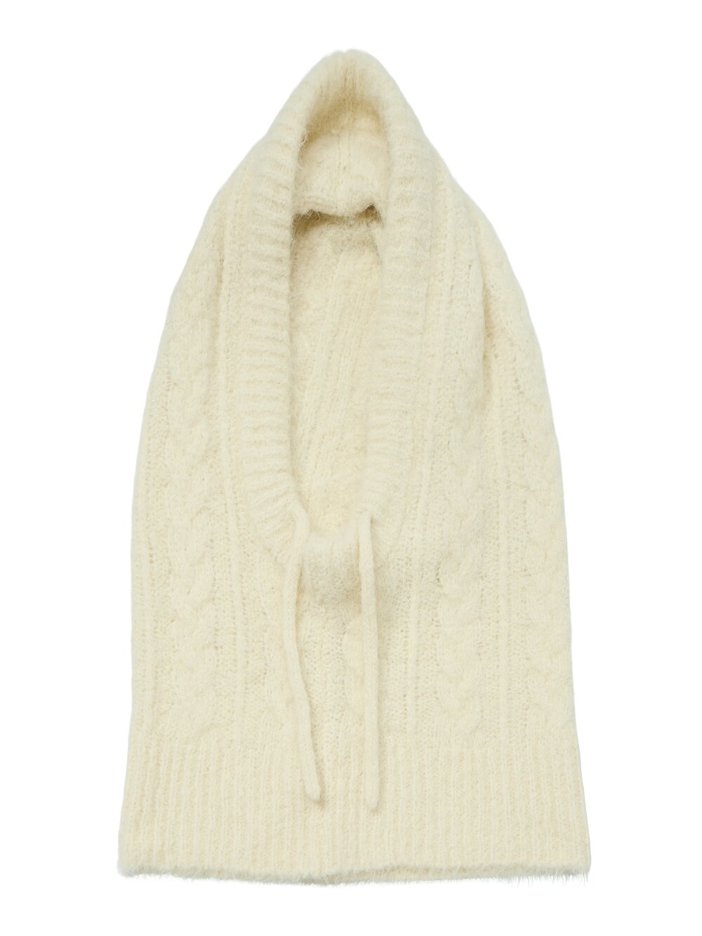 Milu Cable Knit Balaclava - sandshell