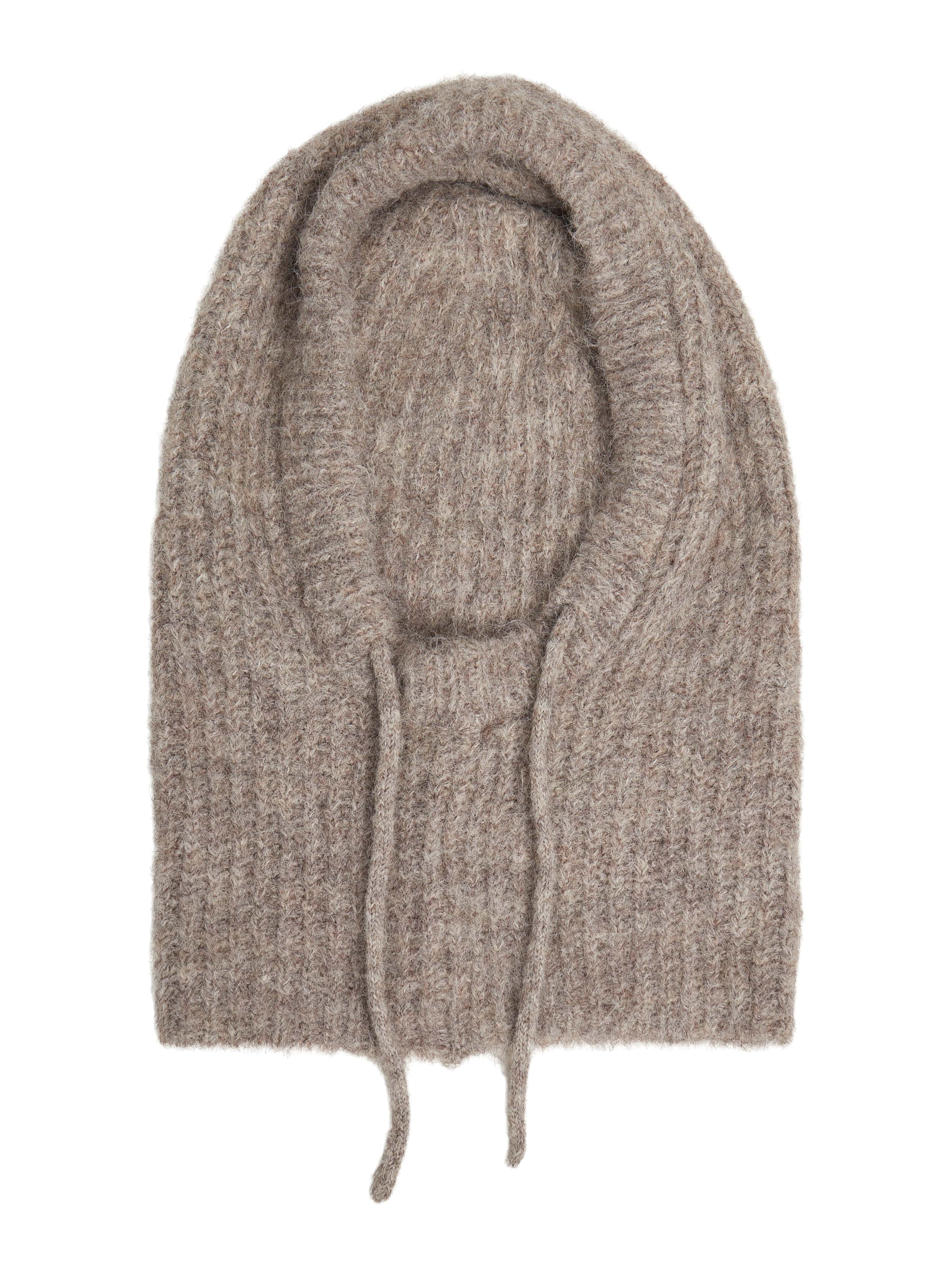 Milu Cable Knit balaclava - Hummus