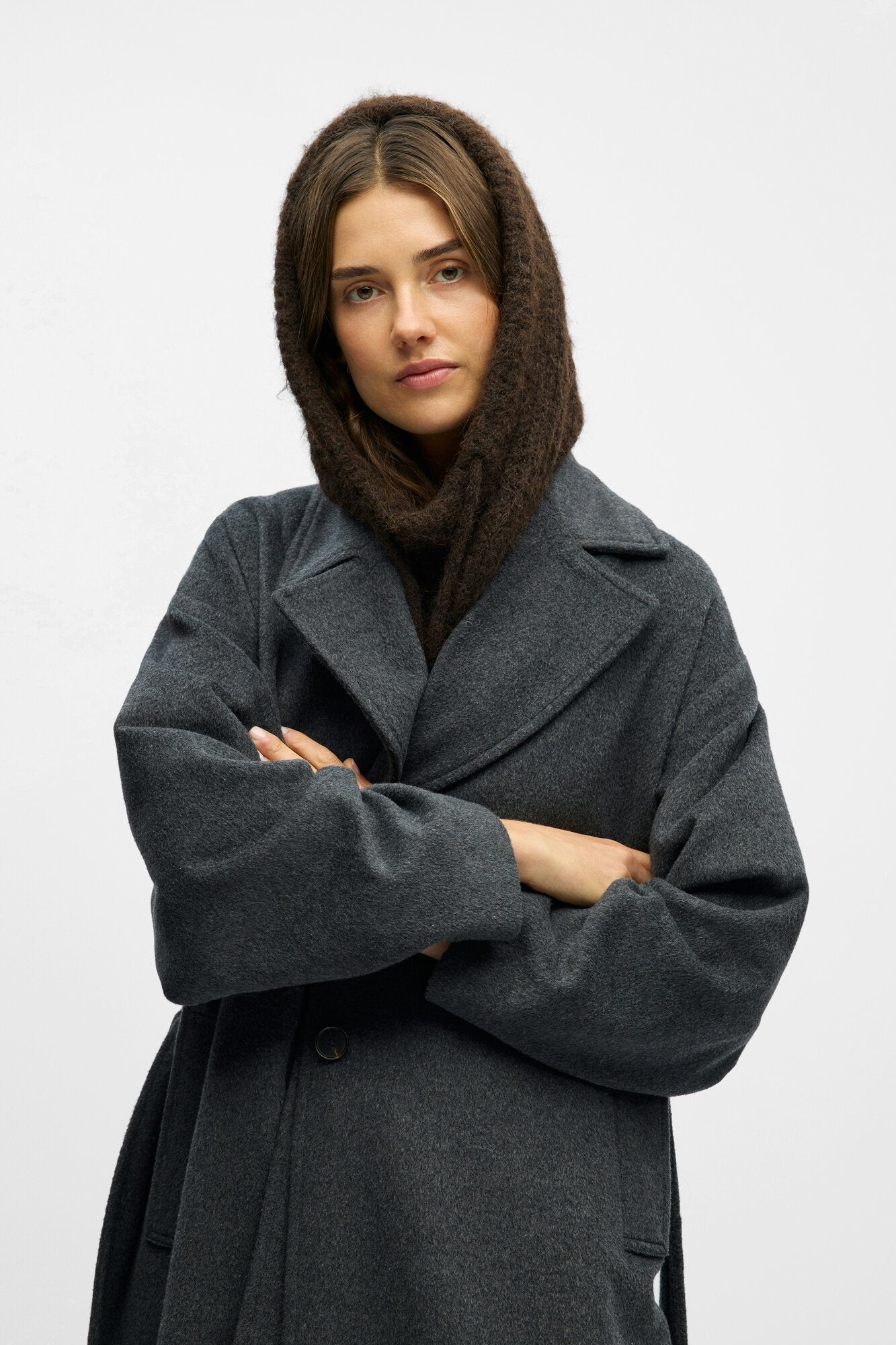 Milu Cable Knit balaclava - Java