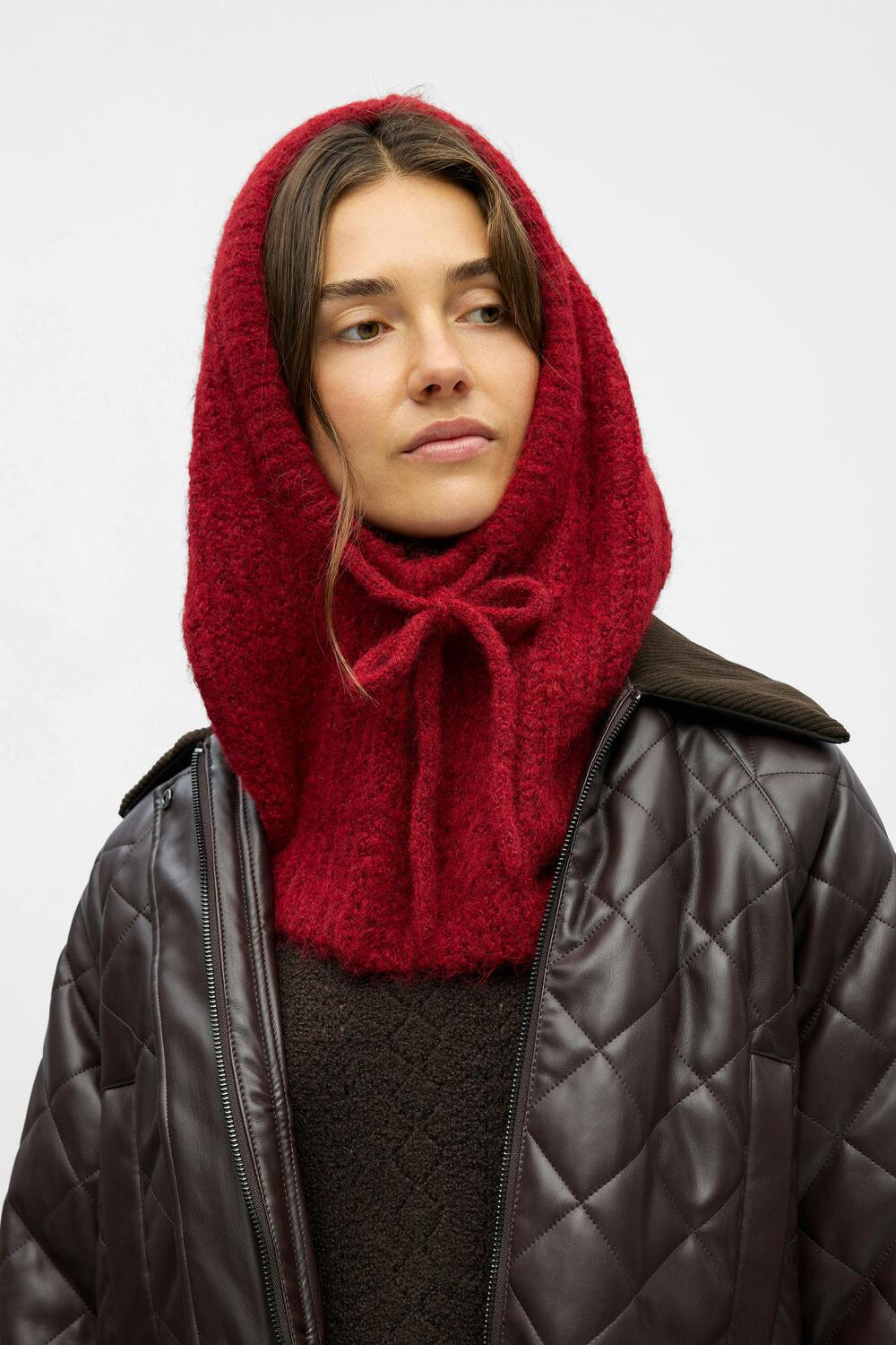 Milu Knit balaclava - Red Dahlia