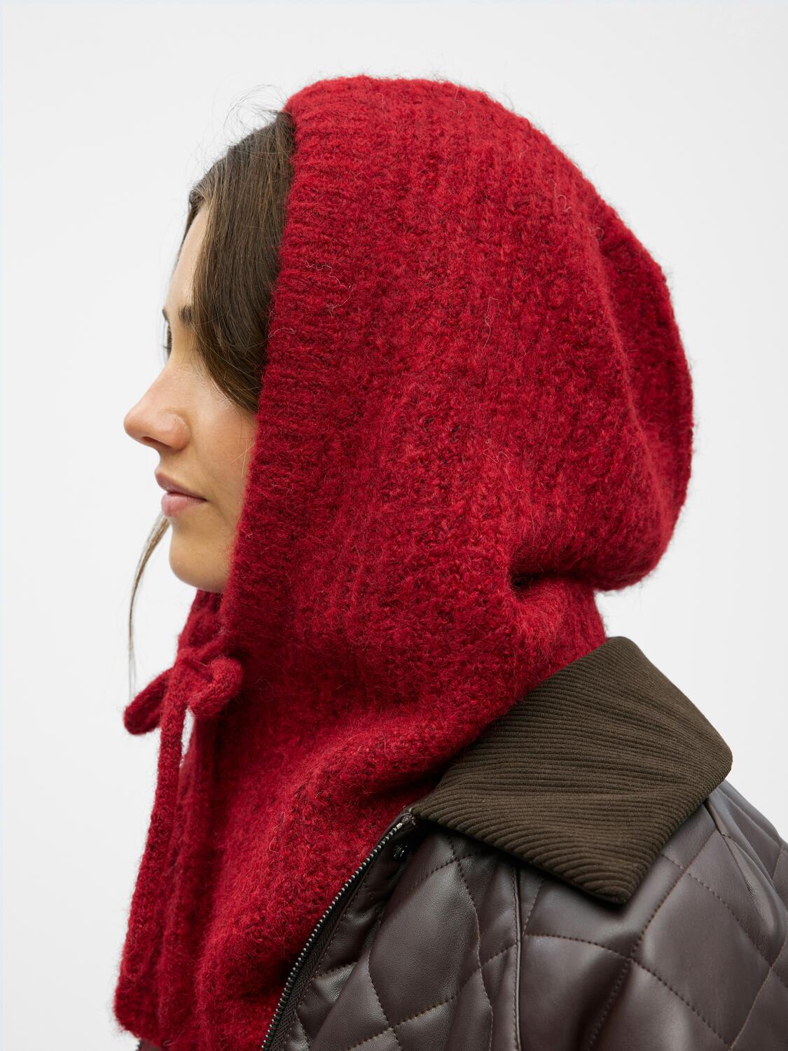 Milu Knit balaclava - Red Dahlia