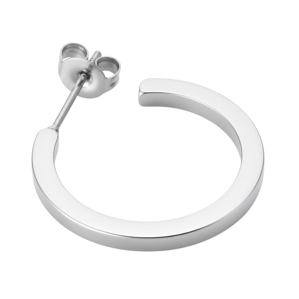 Olympia hoop, Ø1,5 cm - sølvfarvet