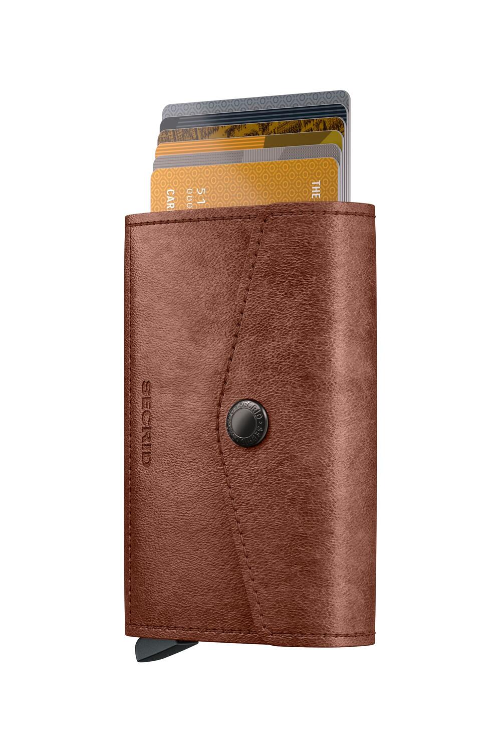 Enveloppe kortholder - Vintage Cognac