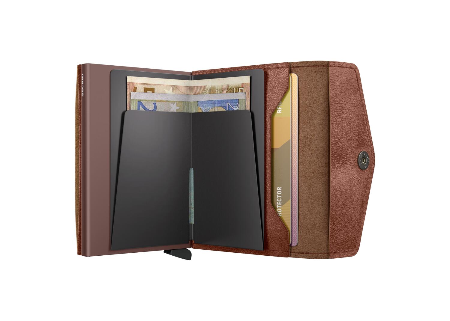 Enveloppe kortholder - Vintage Cognac