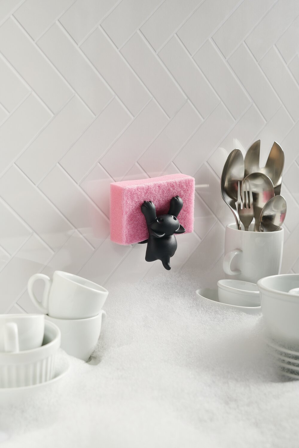 Scrubby holder til svamp - sort