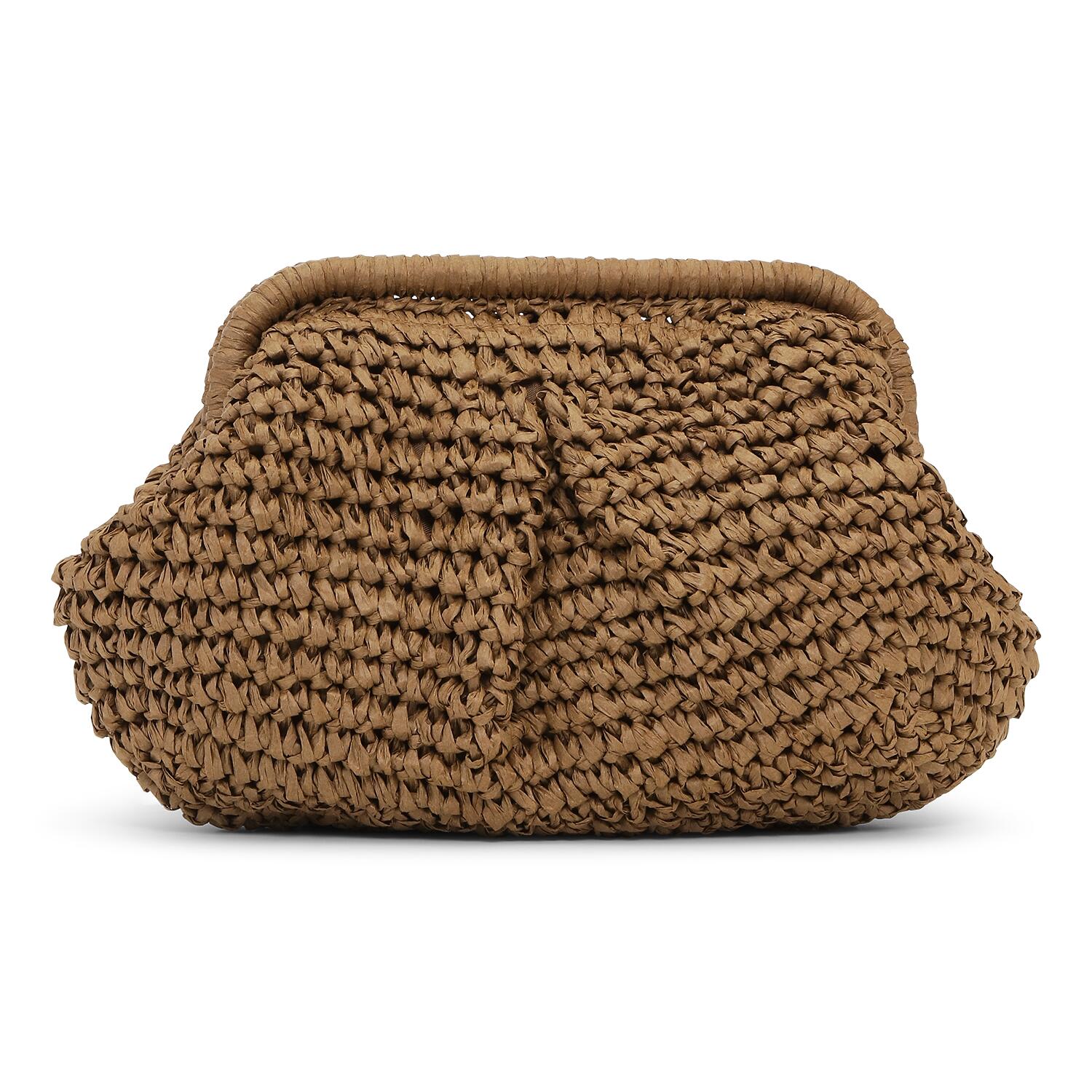 Olivia Bloom clutch - mørkebrun