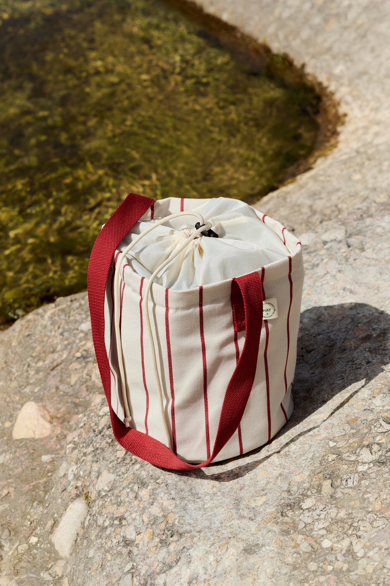 x Jasper Morrison flasketaske - Beige with red stripe