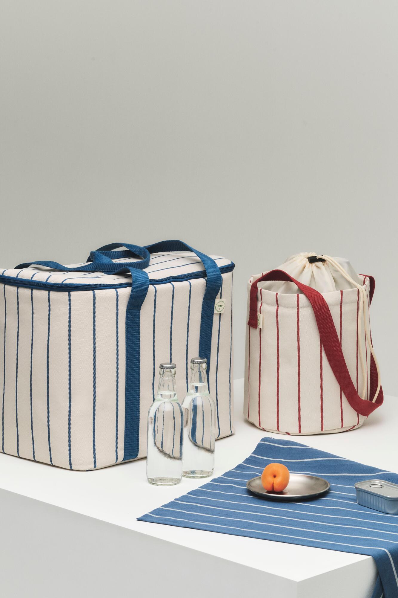 x Jasper Morrison viskestykker, 2 stk - Blue with beige stripe