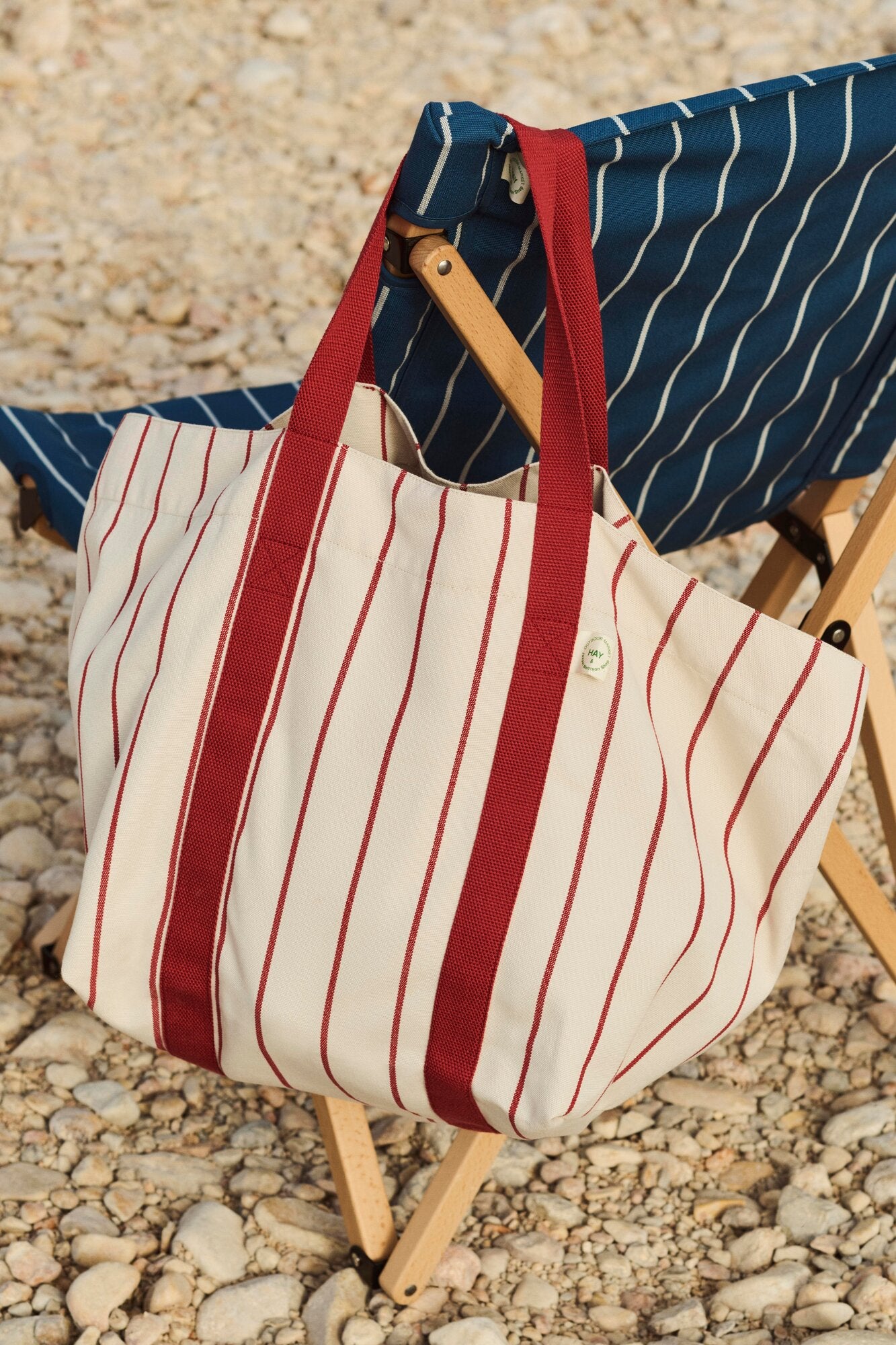 x Jasper Morrison shopper - Beige with red stripe