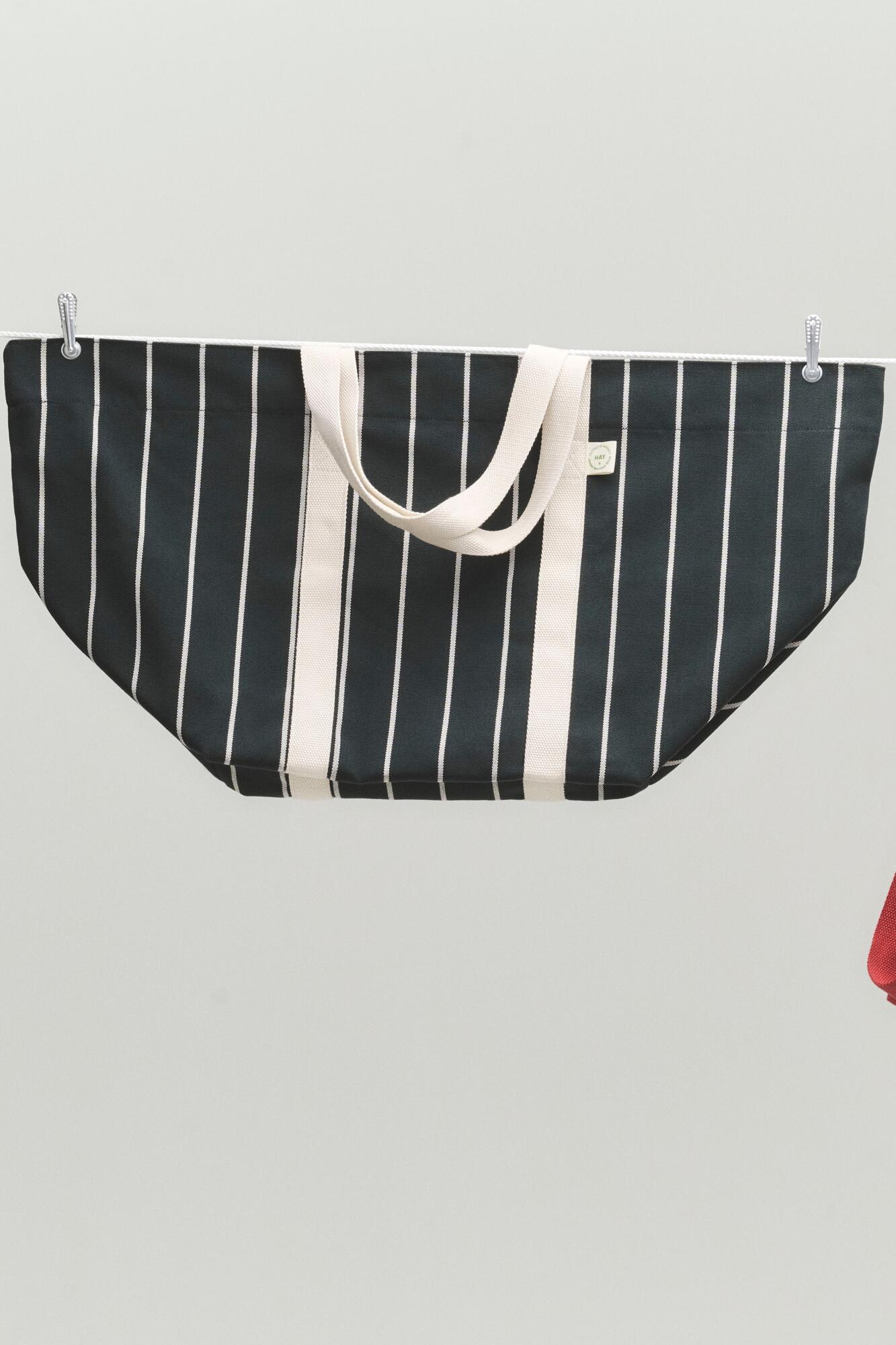 x Jasper Morrison shopper - Black with beige stripe
