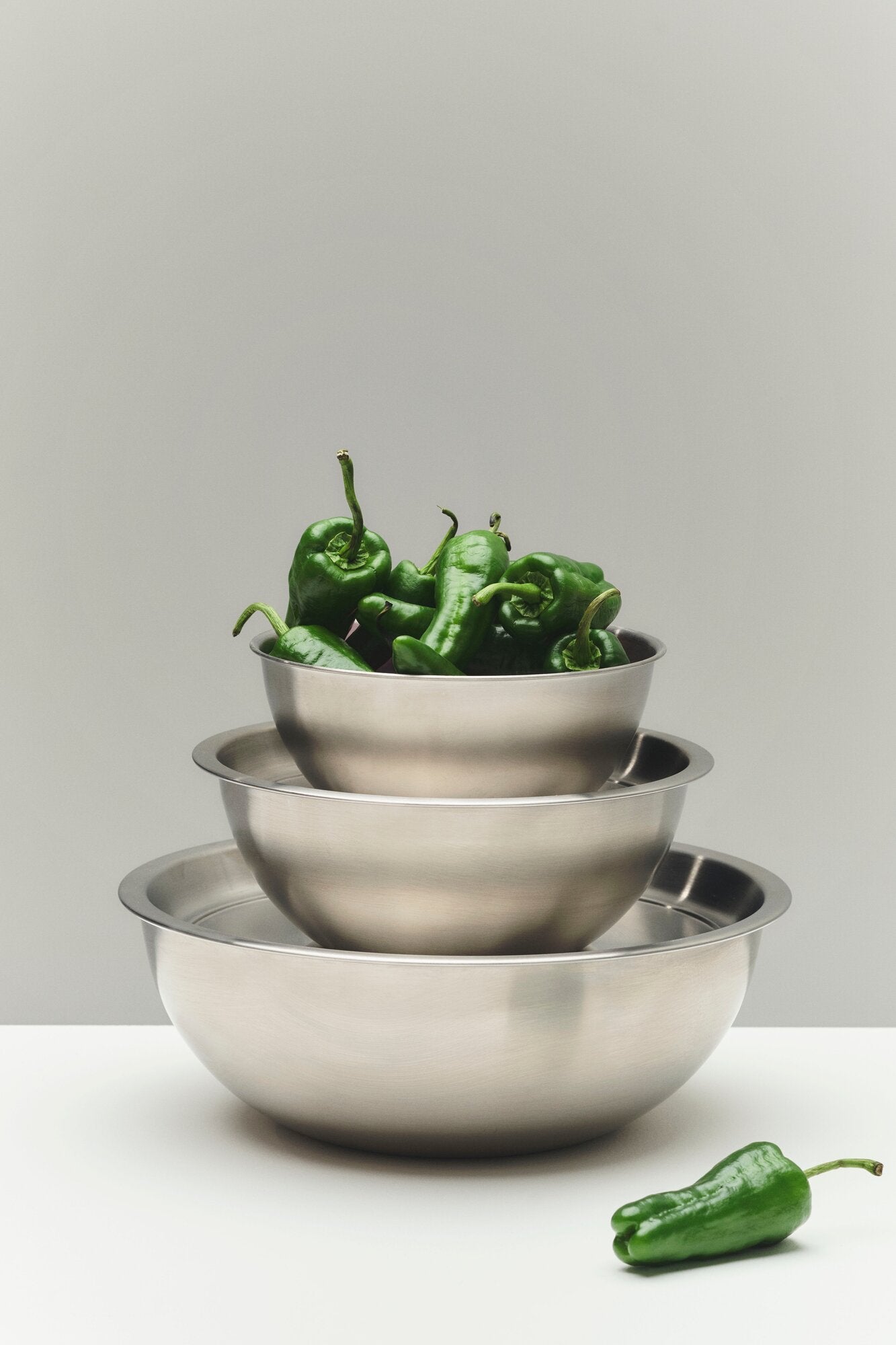 x Jasper Morrison Steel skål med låg - Ø25 cm