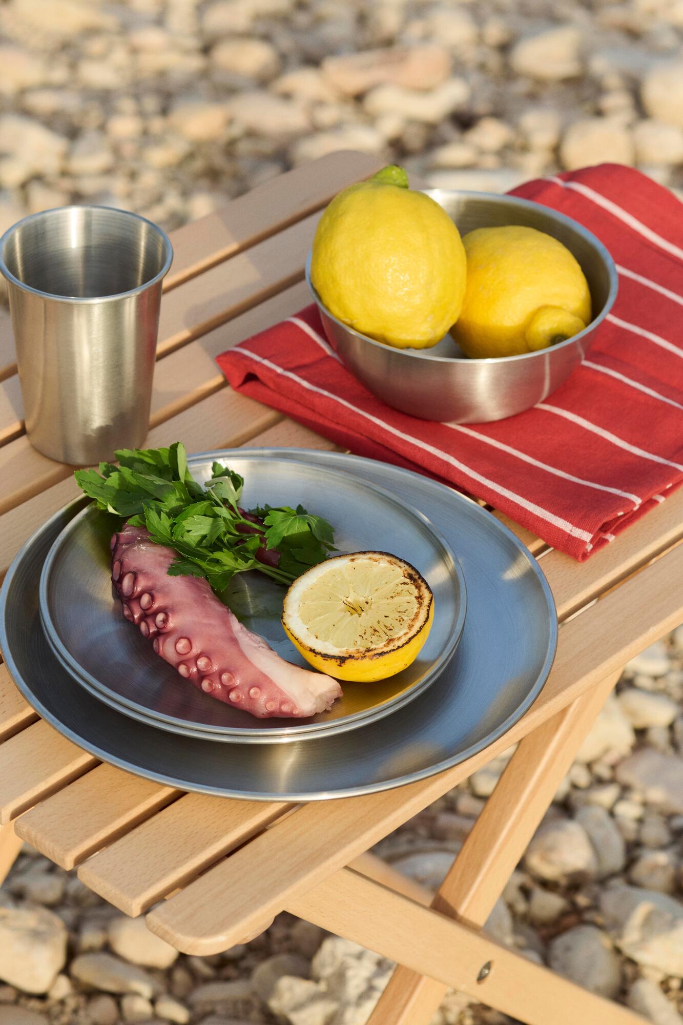 x Jasper Morrison Steel frokosttallerkener, Ø20 cm - 2 stk