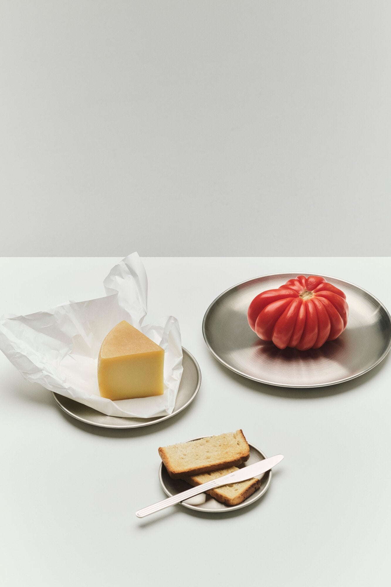 x Jasper Morrison Steel frokosttallerkener, Ø20 cm - 2 stk